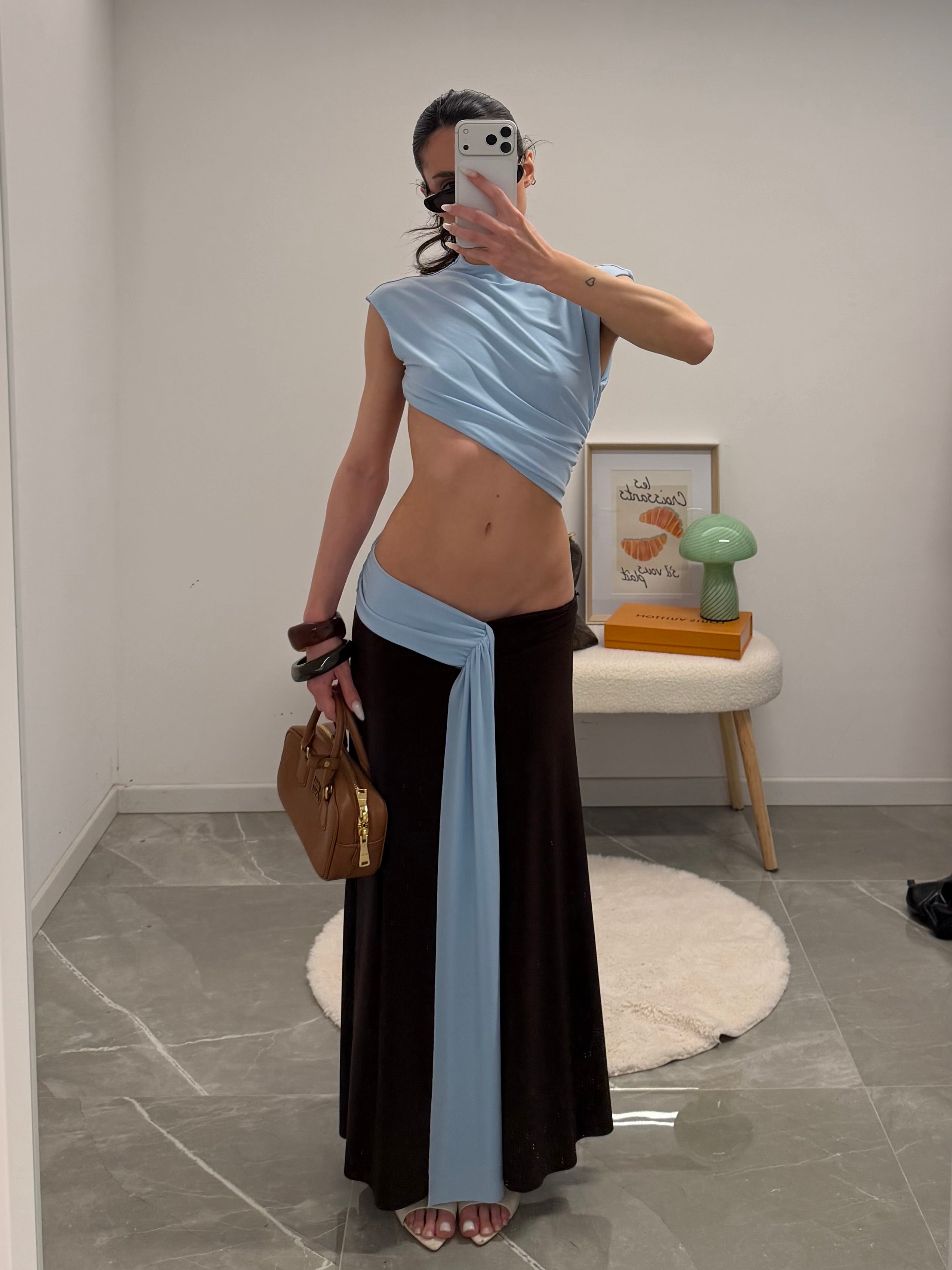 Asymmetric Cut-Out Maxi Dress