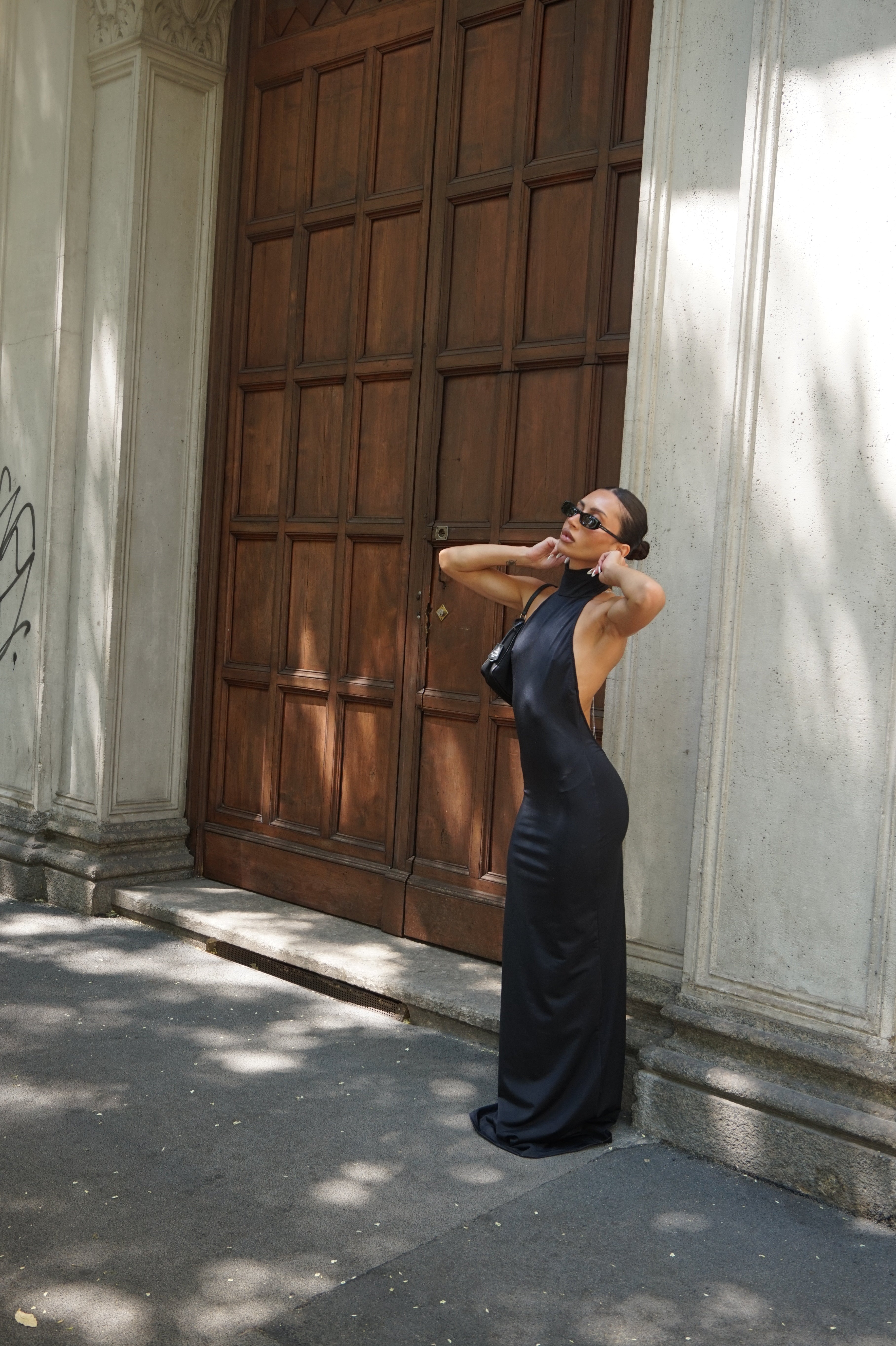 Backless Halter Maxi Dress