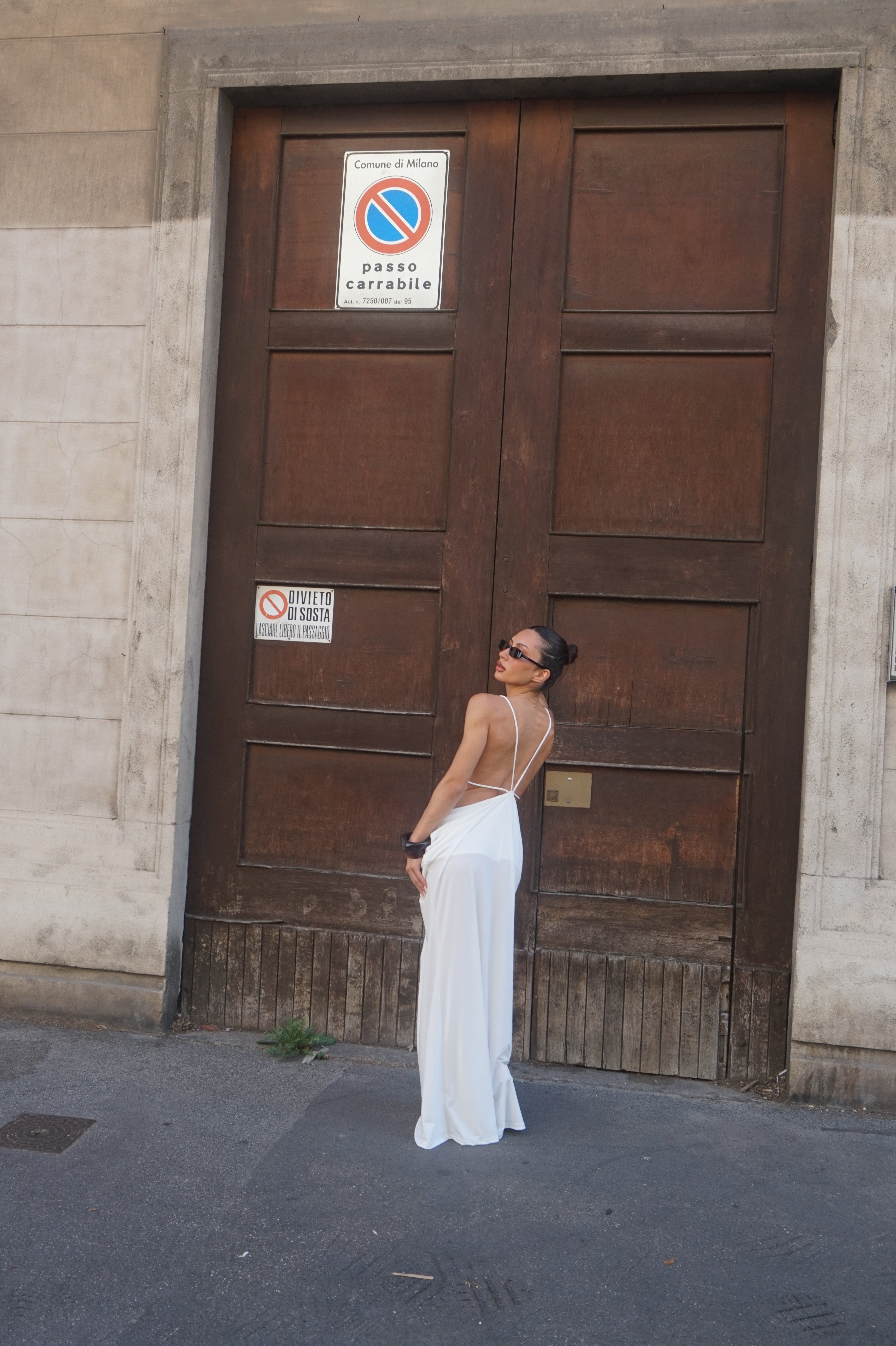 maxi cut out asymmetrical dress deep