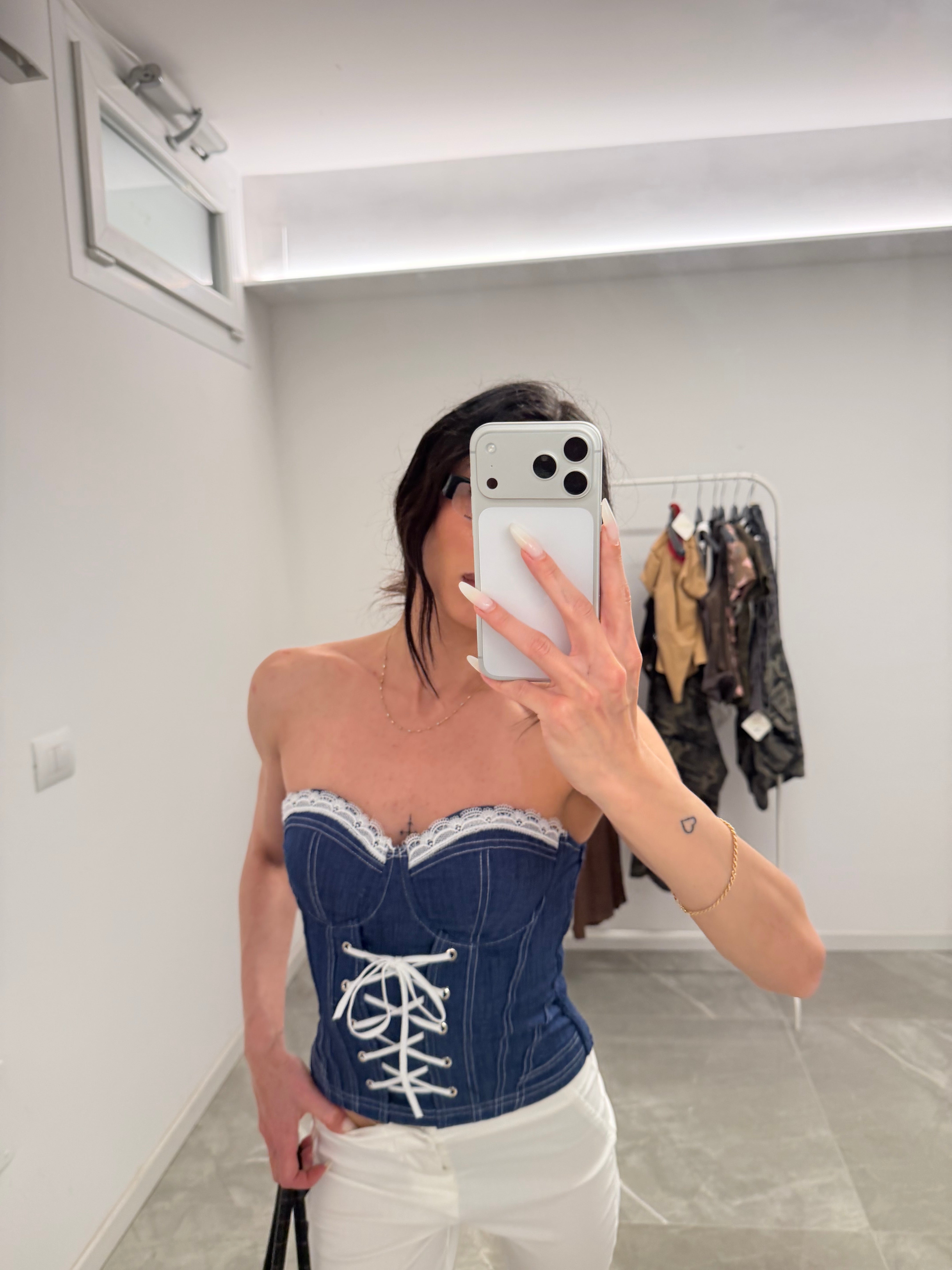 corset denim