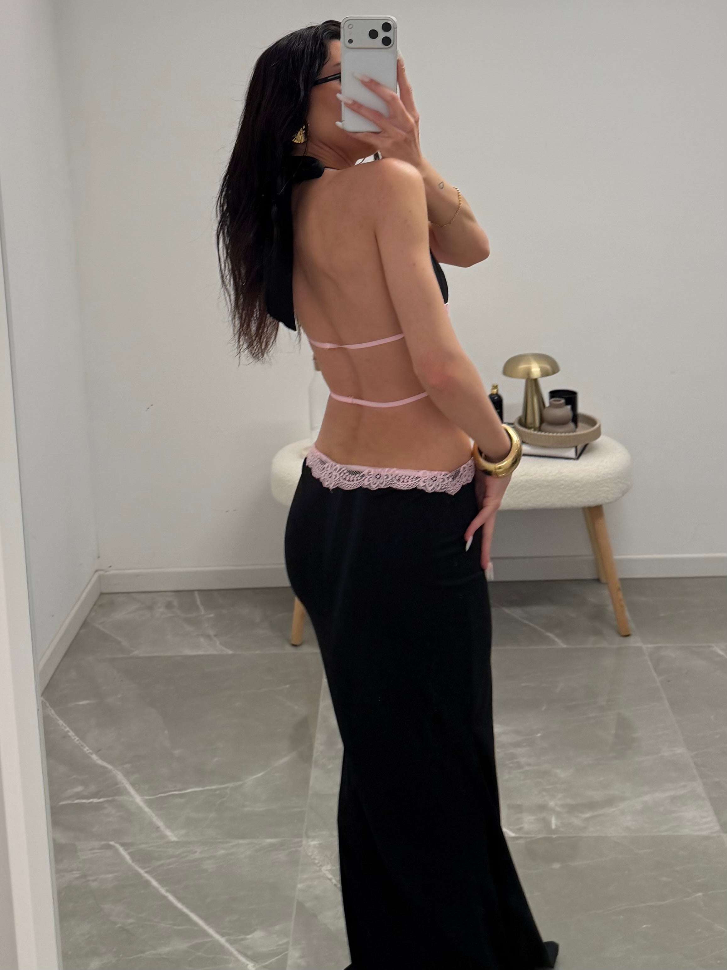 dress lace pink