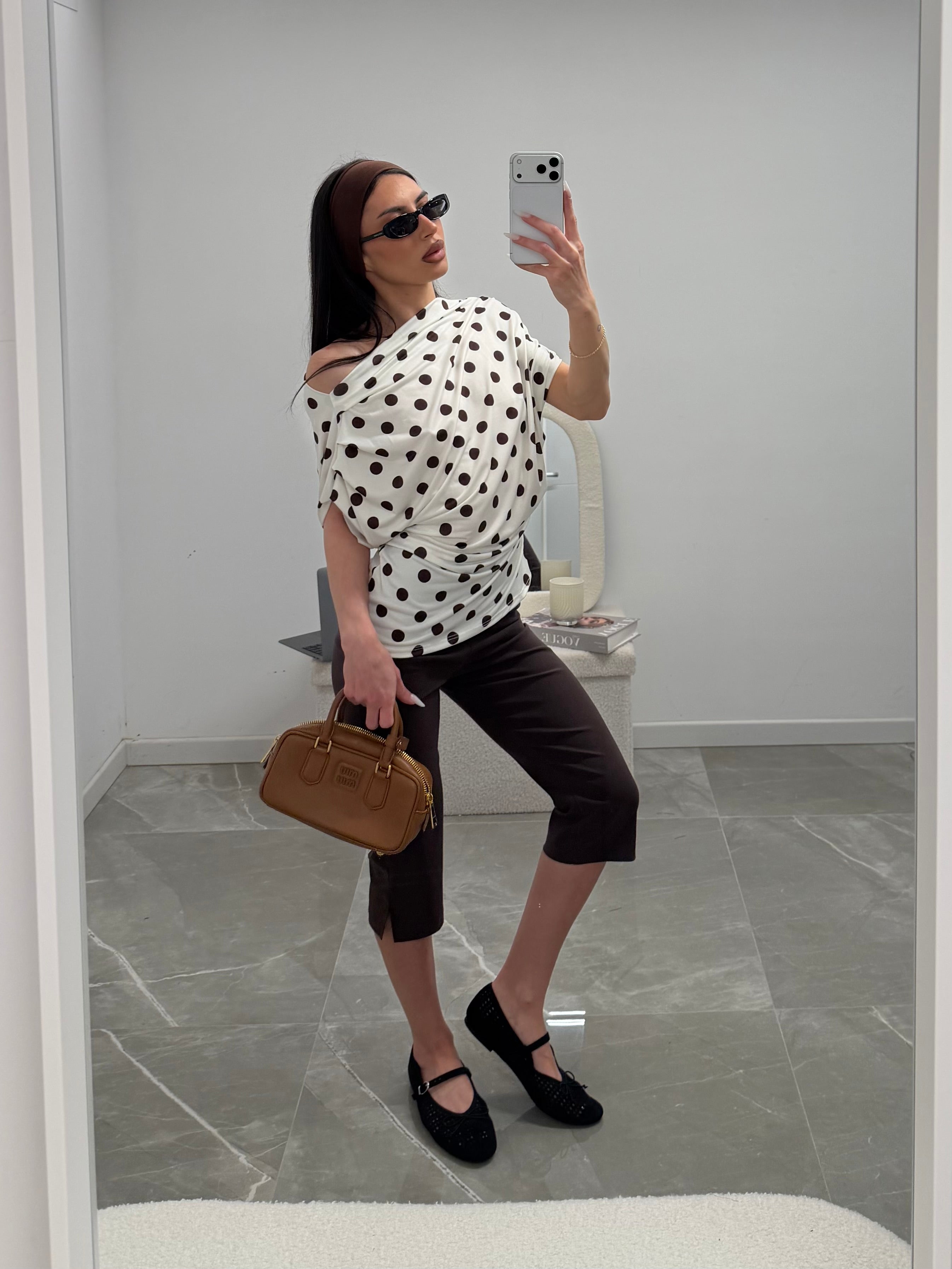 pois shirt cream