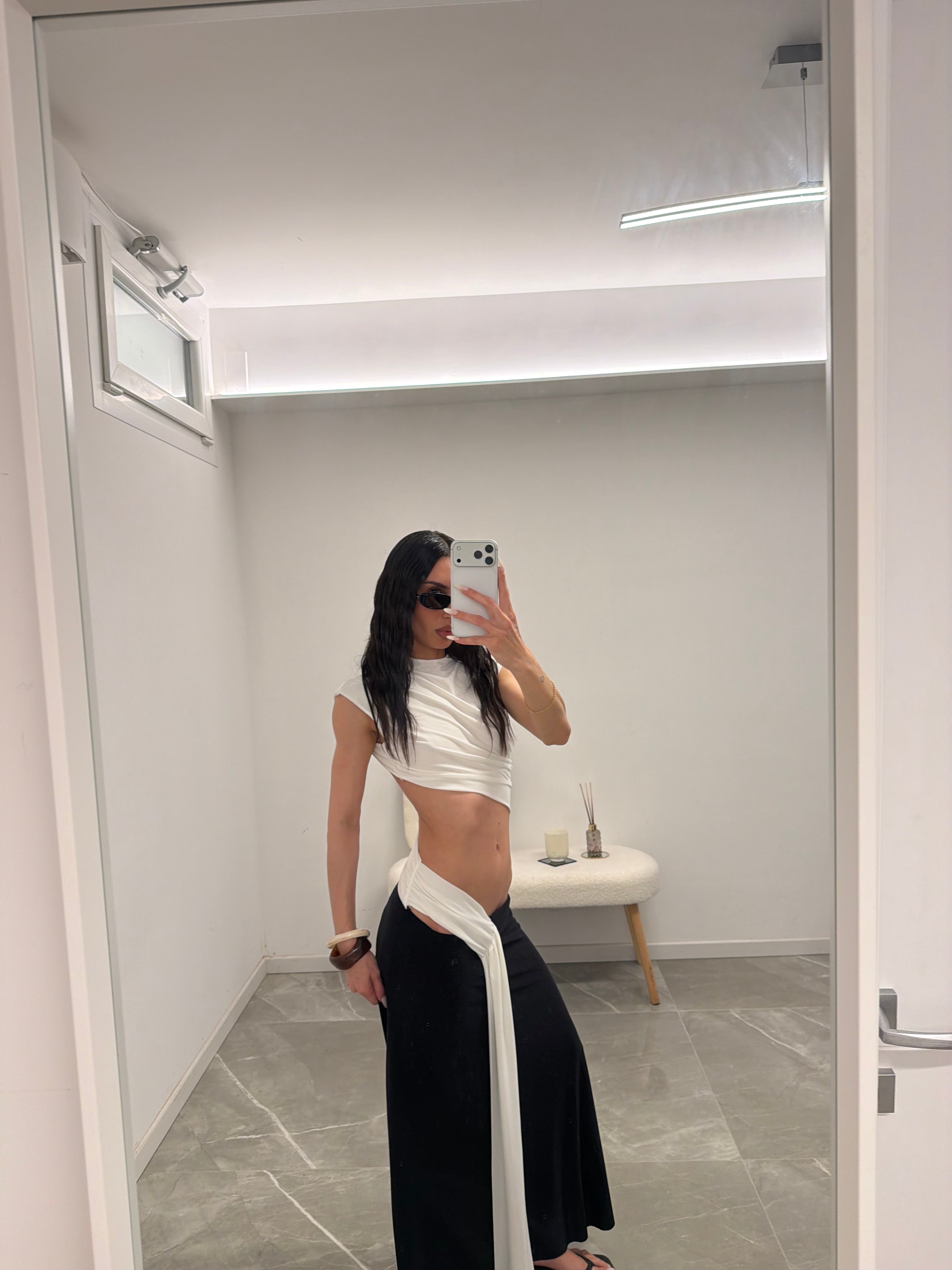 Asymmetric Cut-Out Maxi Dress