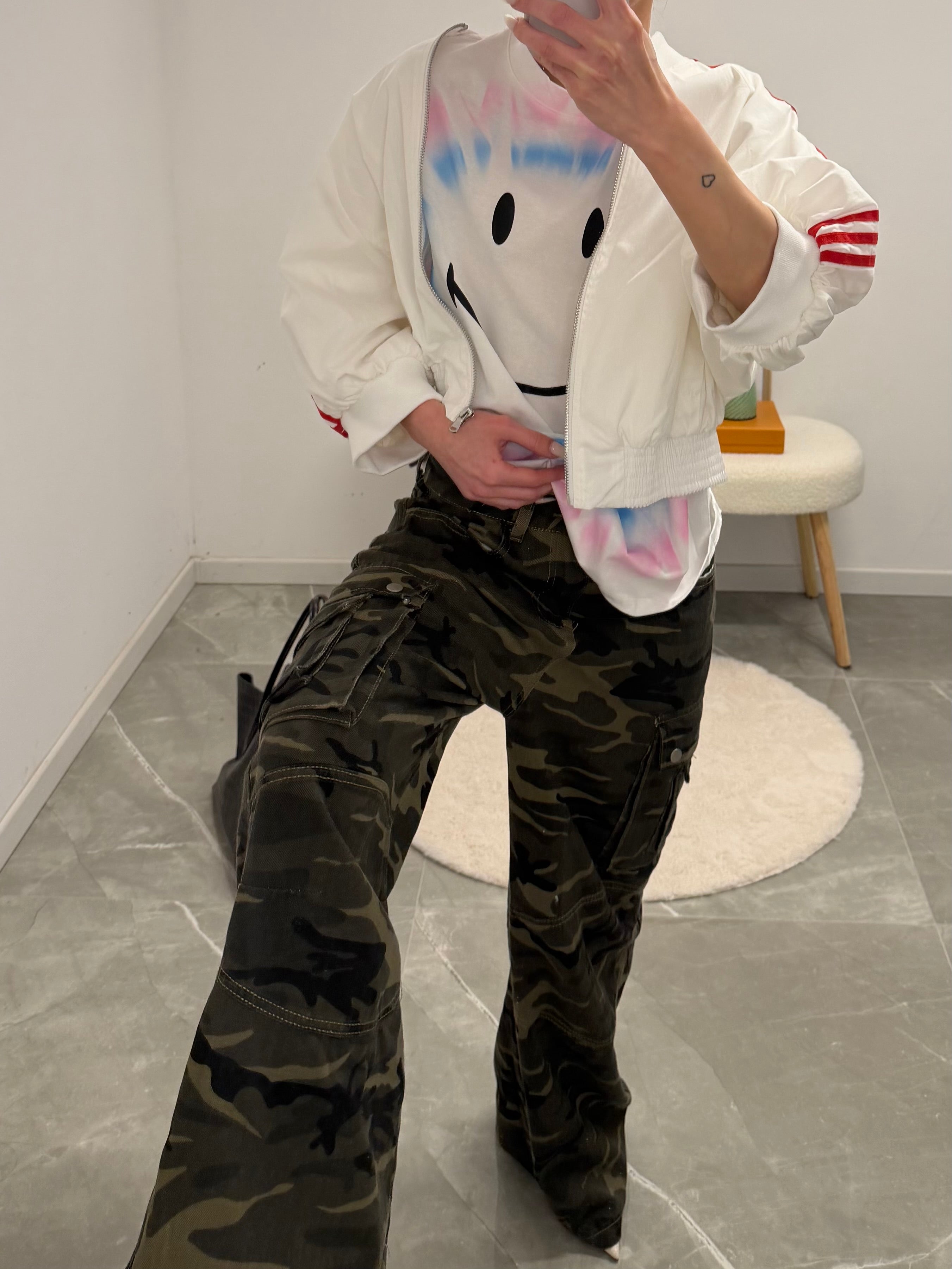 jeans oversize military pockets