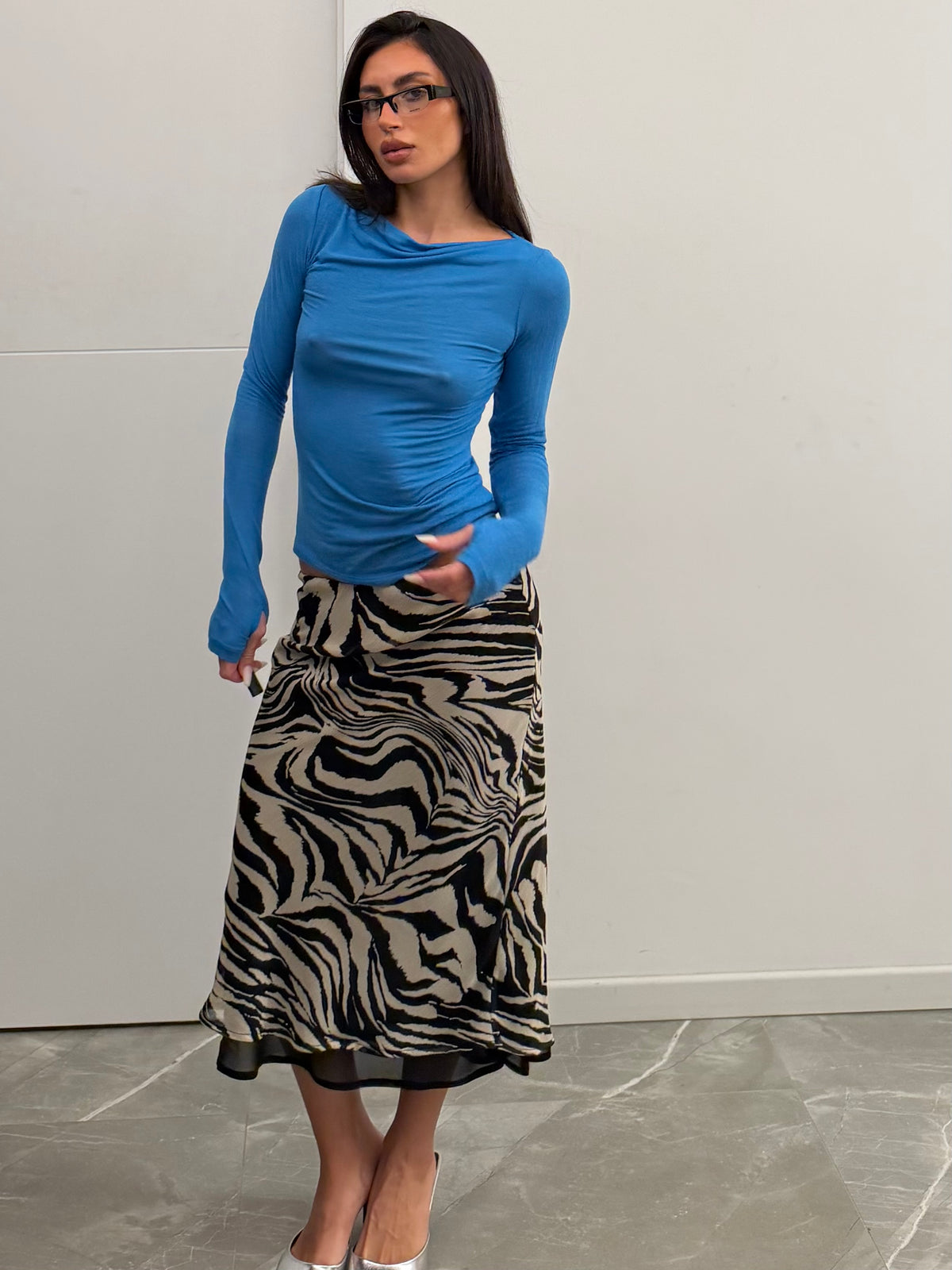 maglia cashmere celeste