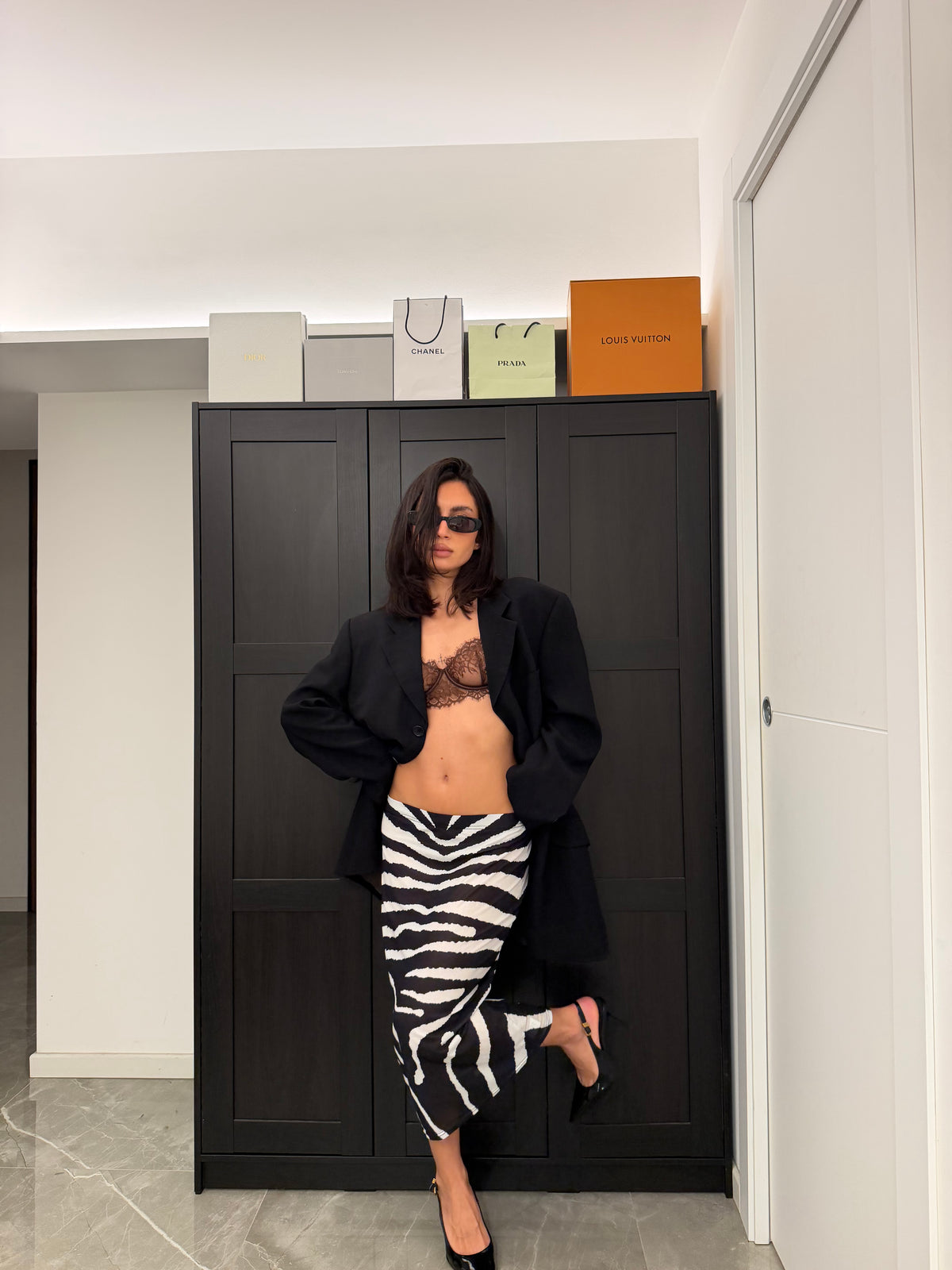 Skirt zebra sheer
