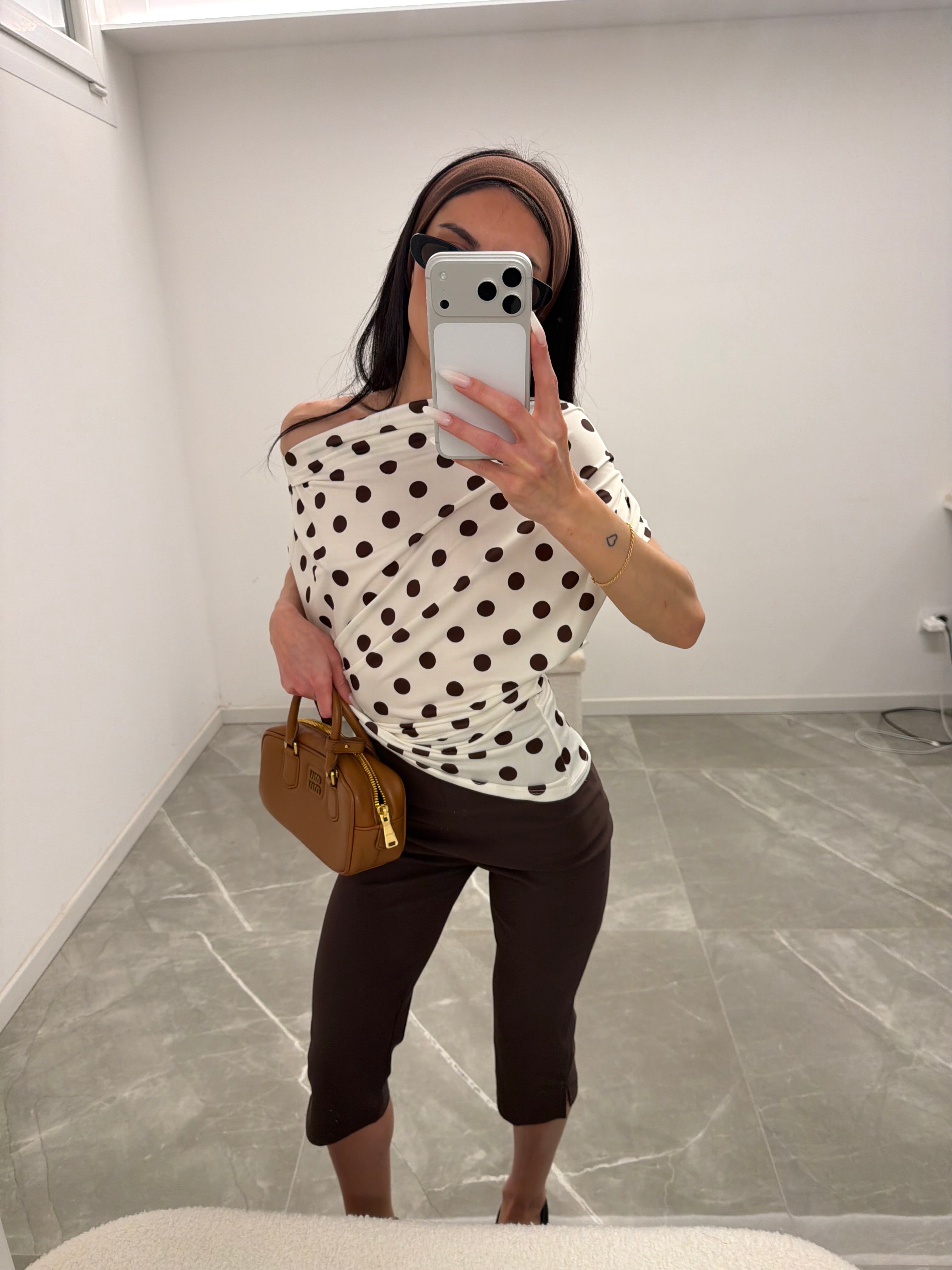 pois shirt cream