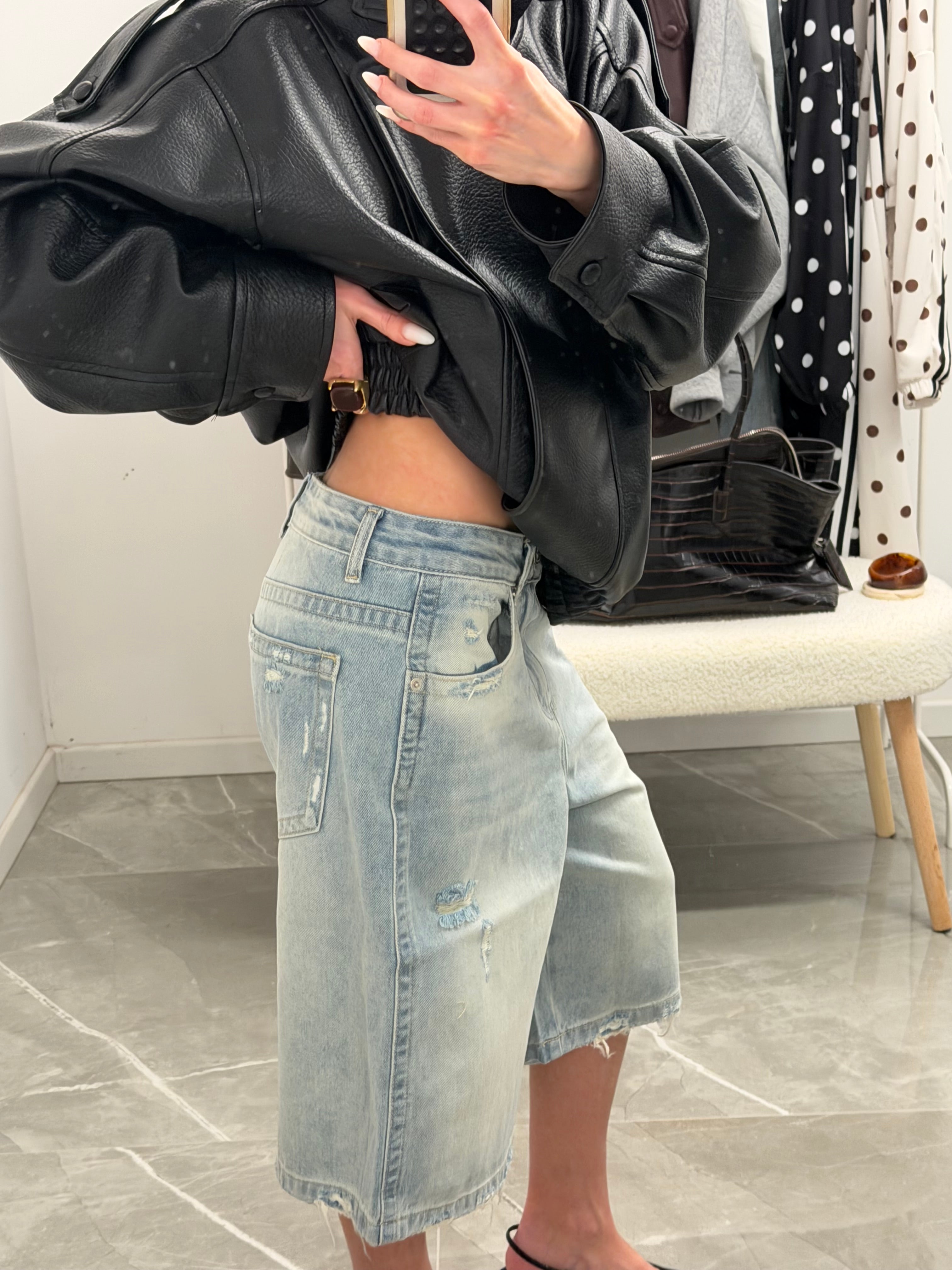 jorts ripped blue