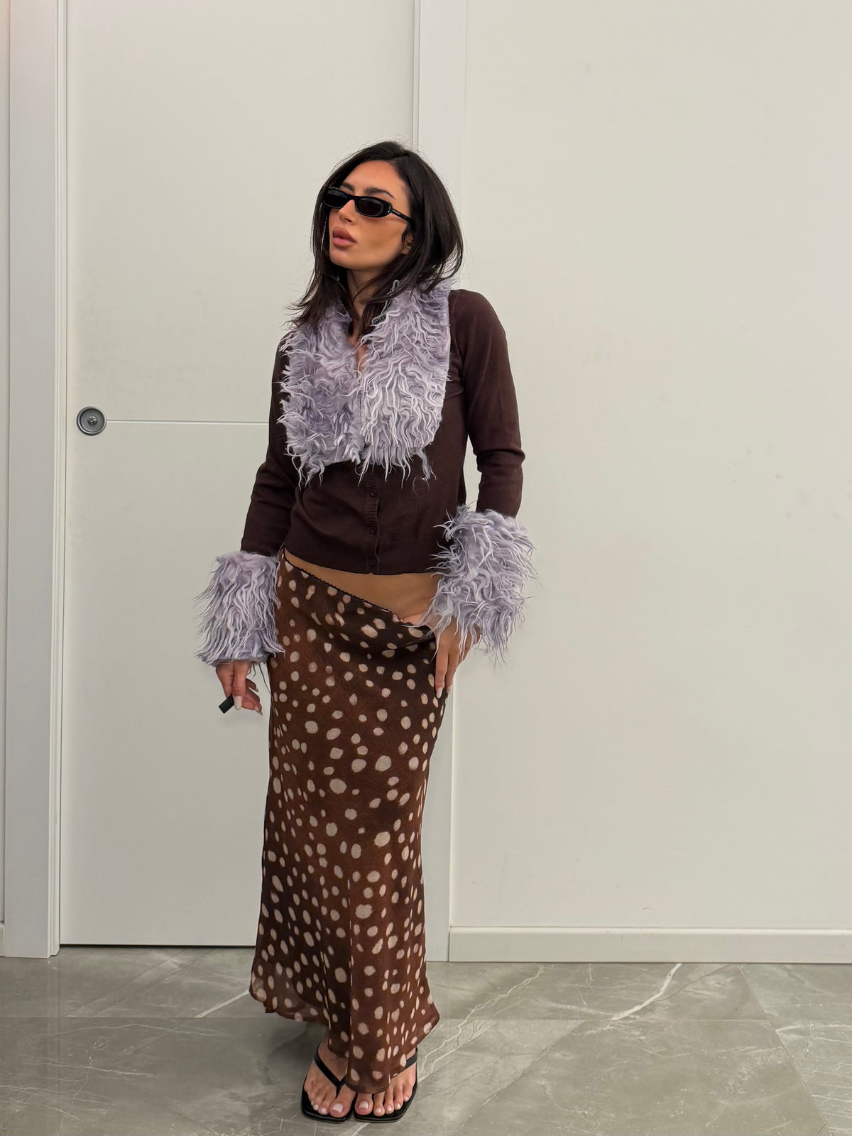 Boho chic cardigan brown