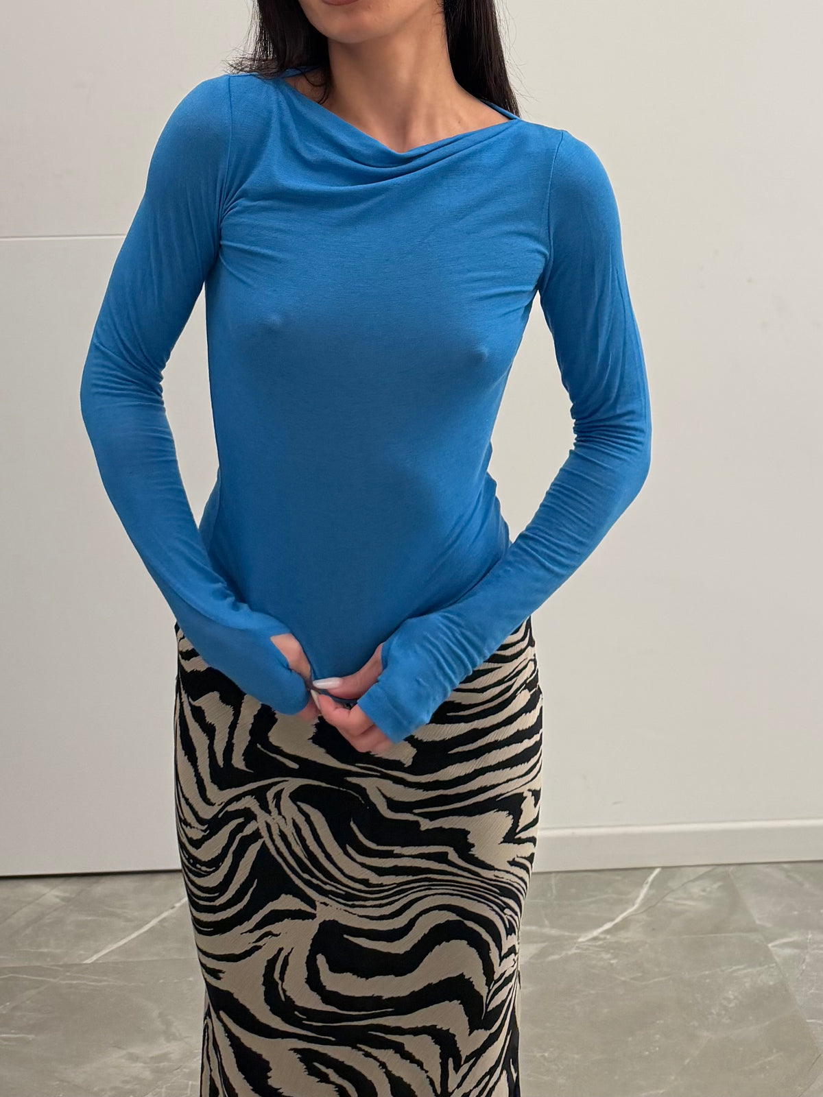 maglia cashmere celeste