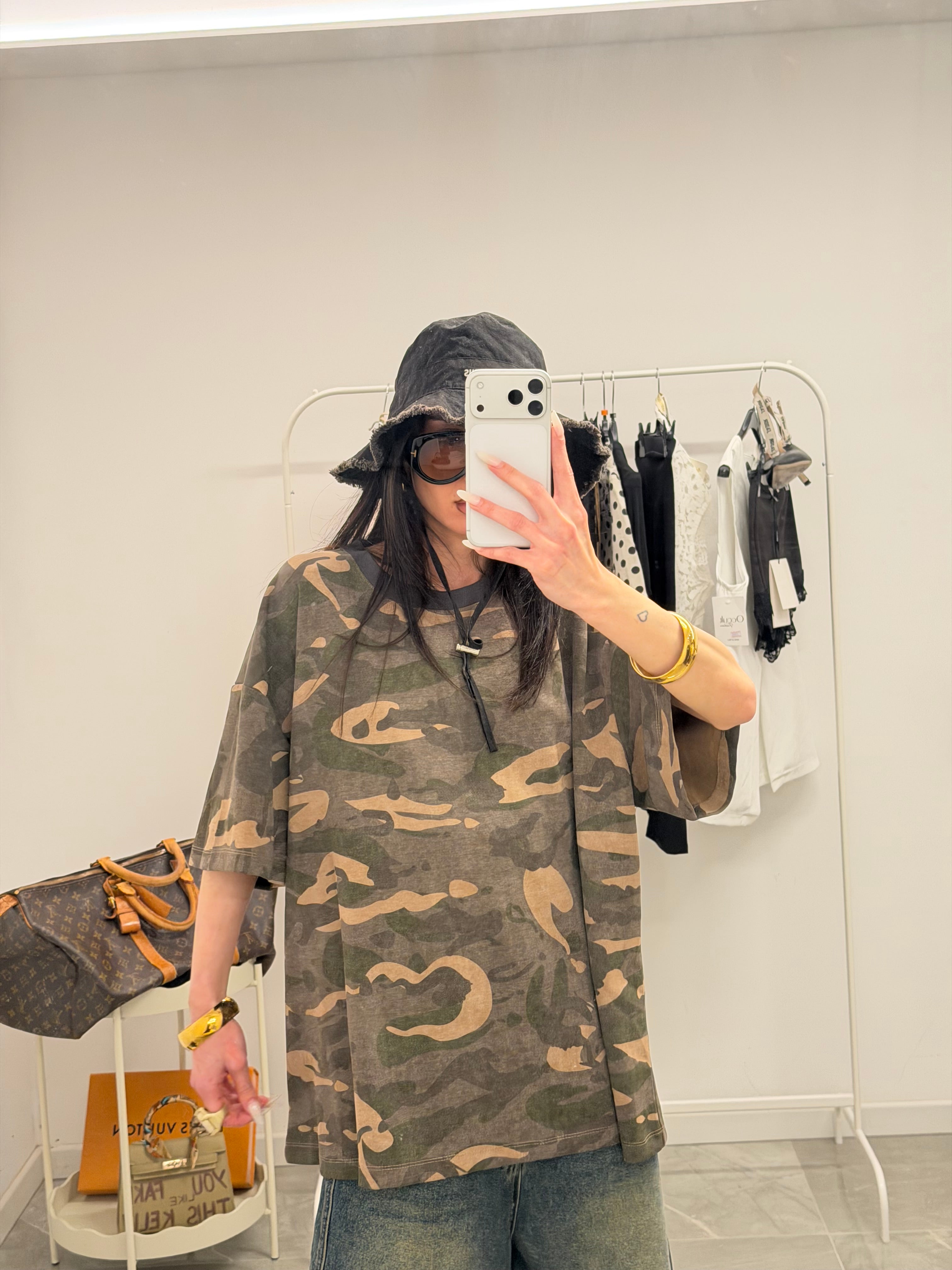 military oversize t-shirt