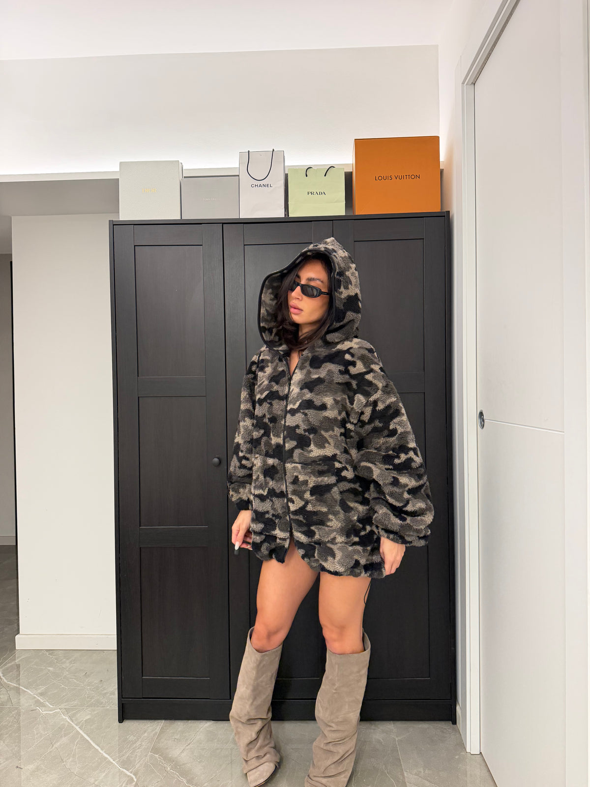 Felpa pile camo