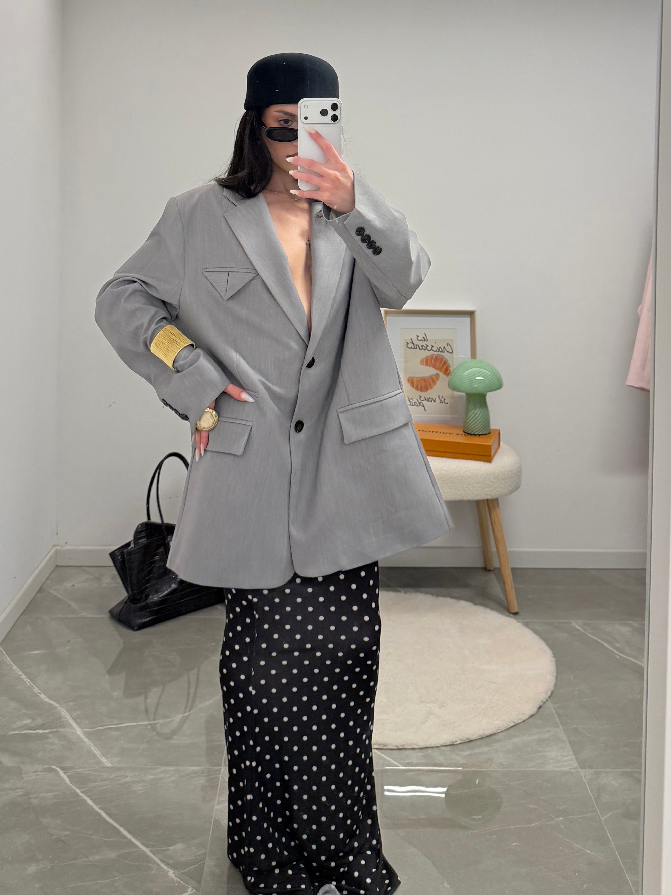 blazer oversize grey