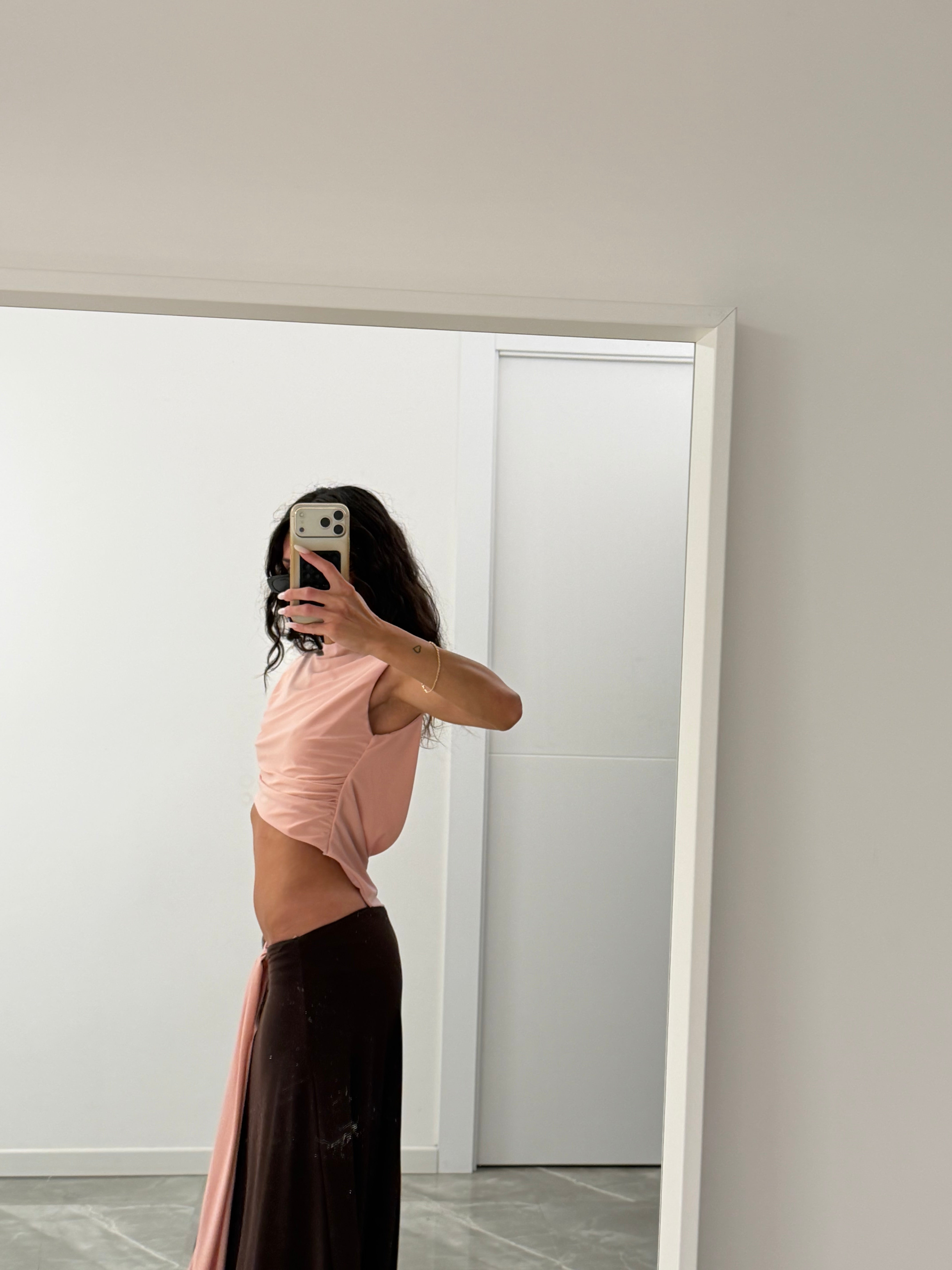 Asymmetric Cut-Out Maxi Dress