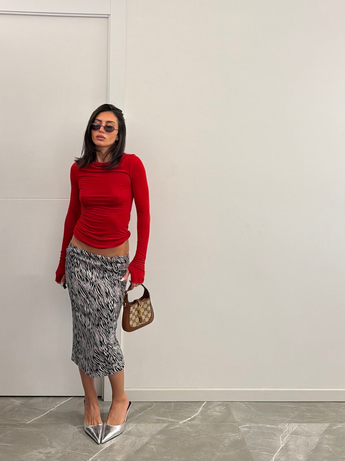maglia cashmere red