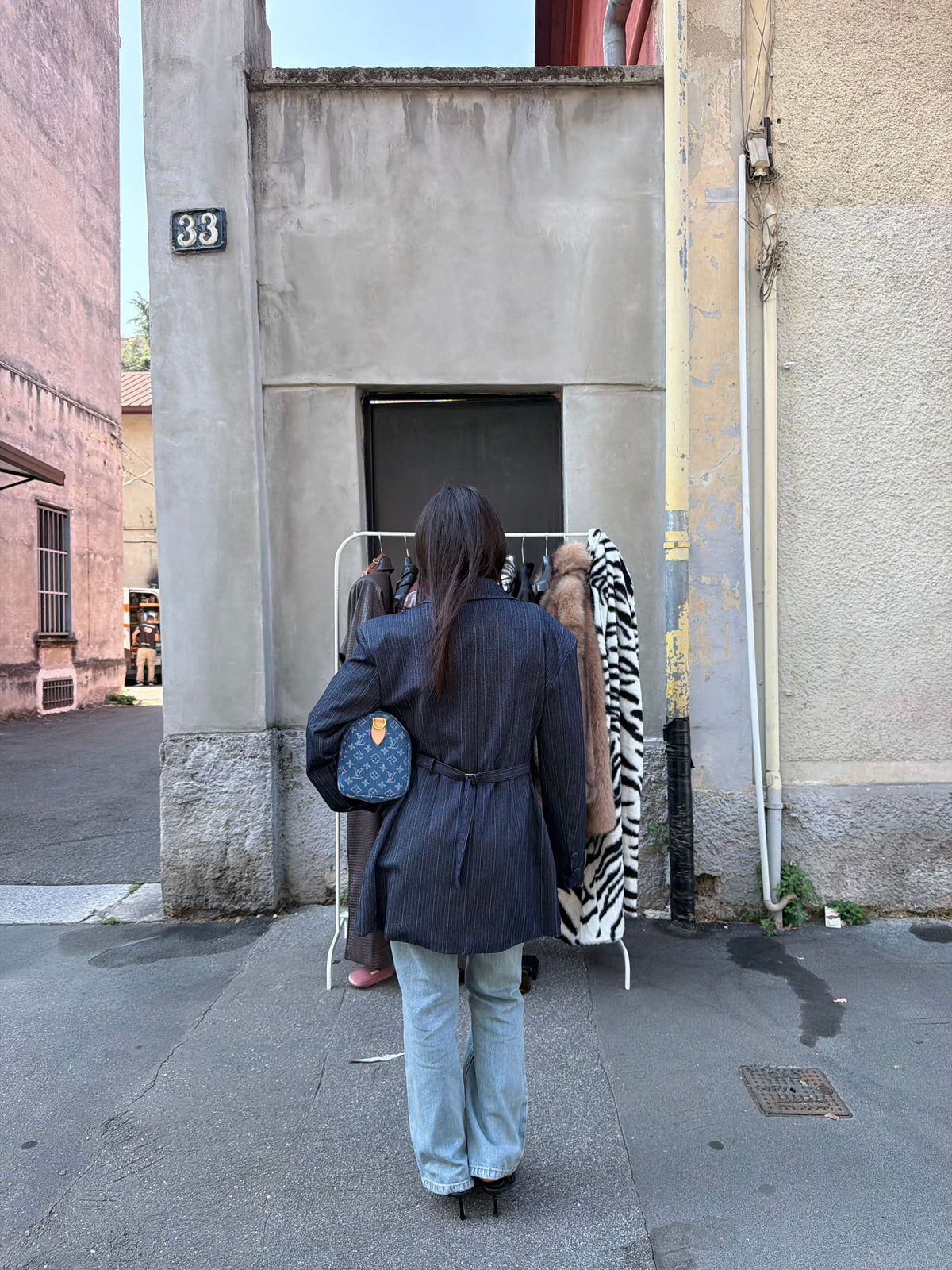 silhouette jacket gessato