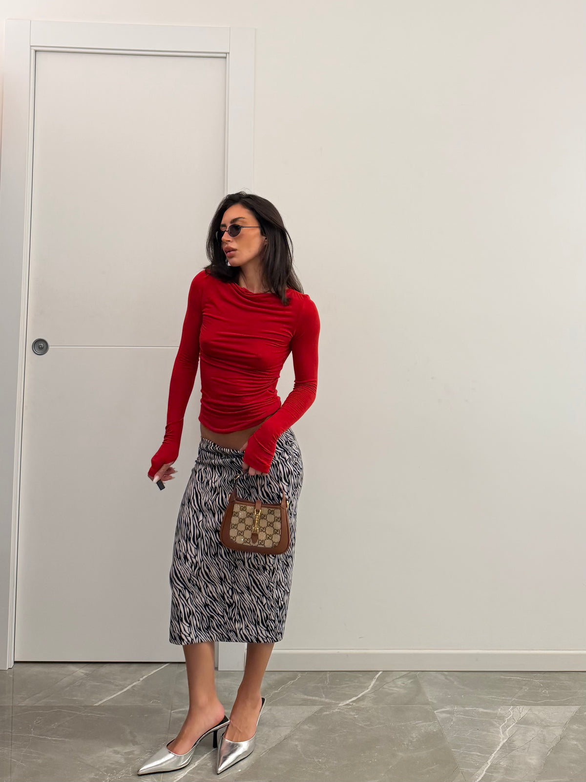 maglia cashmere red