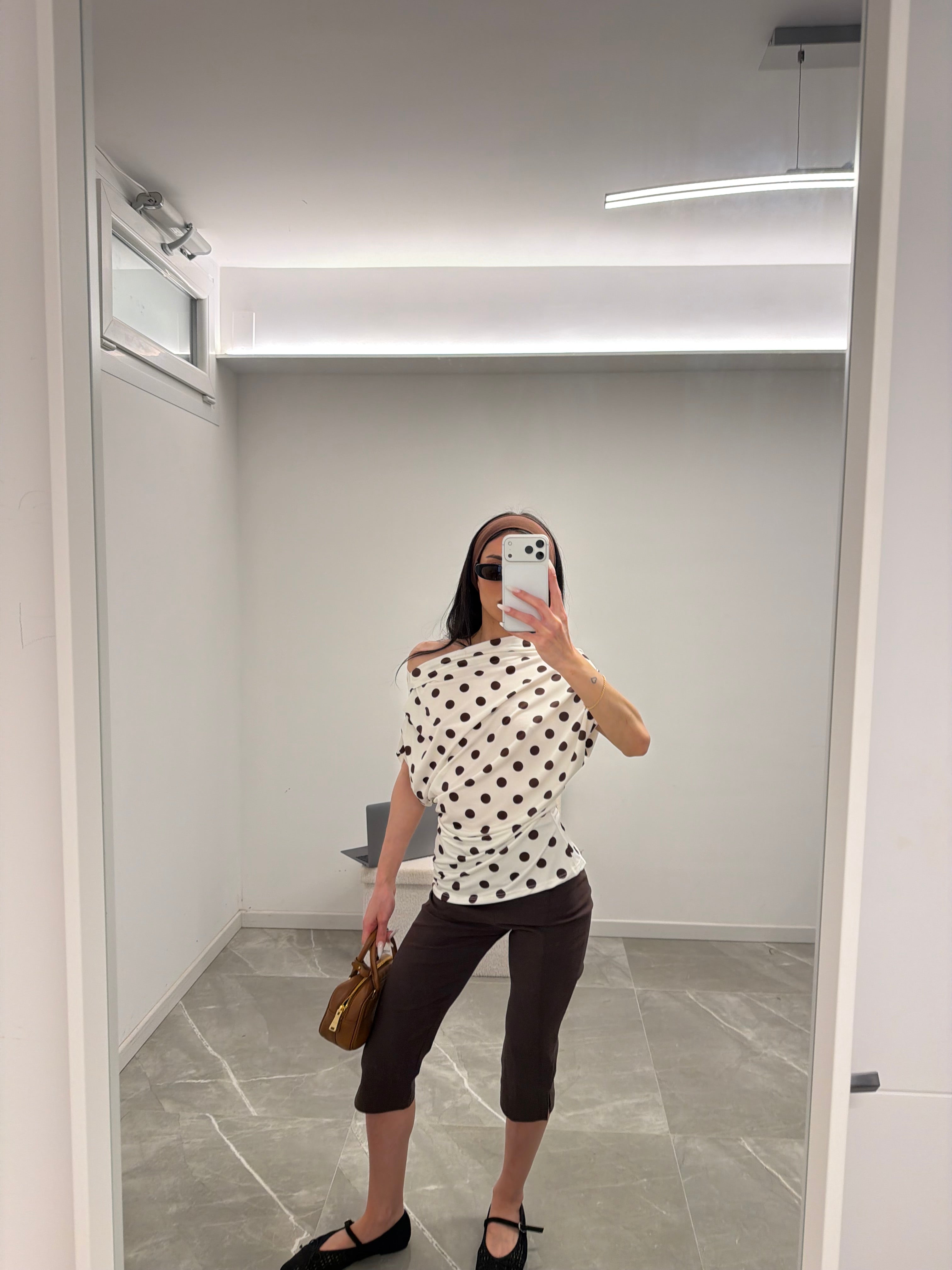 pois shirt cream