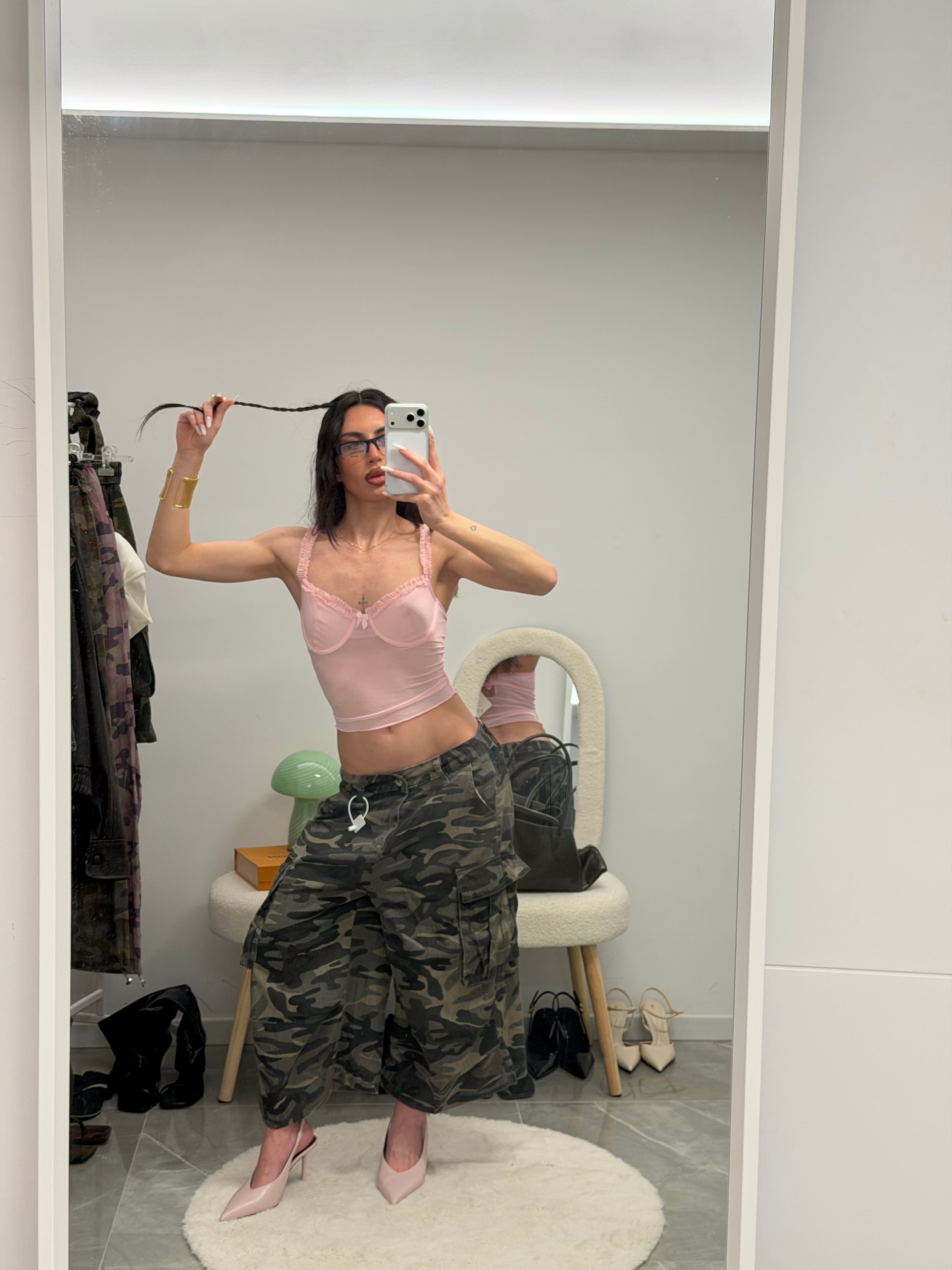 camouflage jorts pockets denim 2.0 (military)