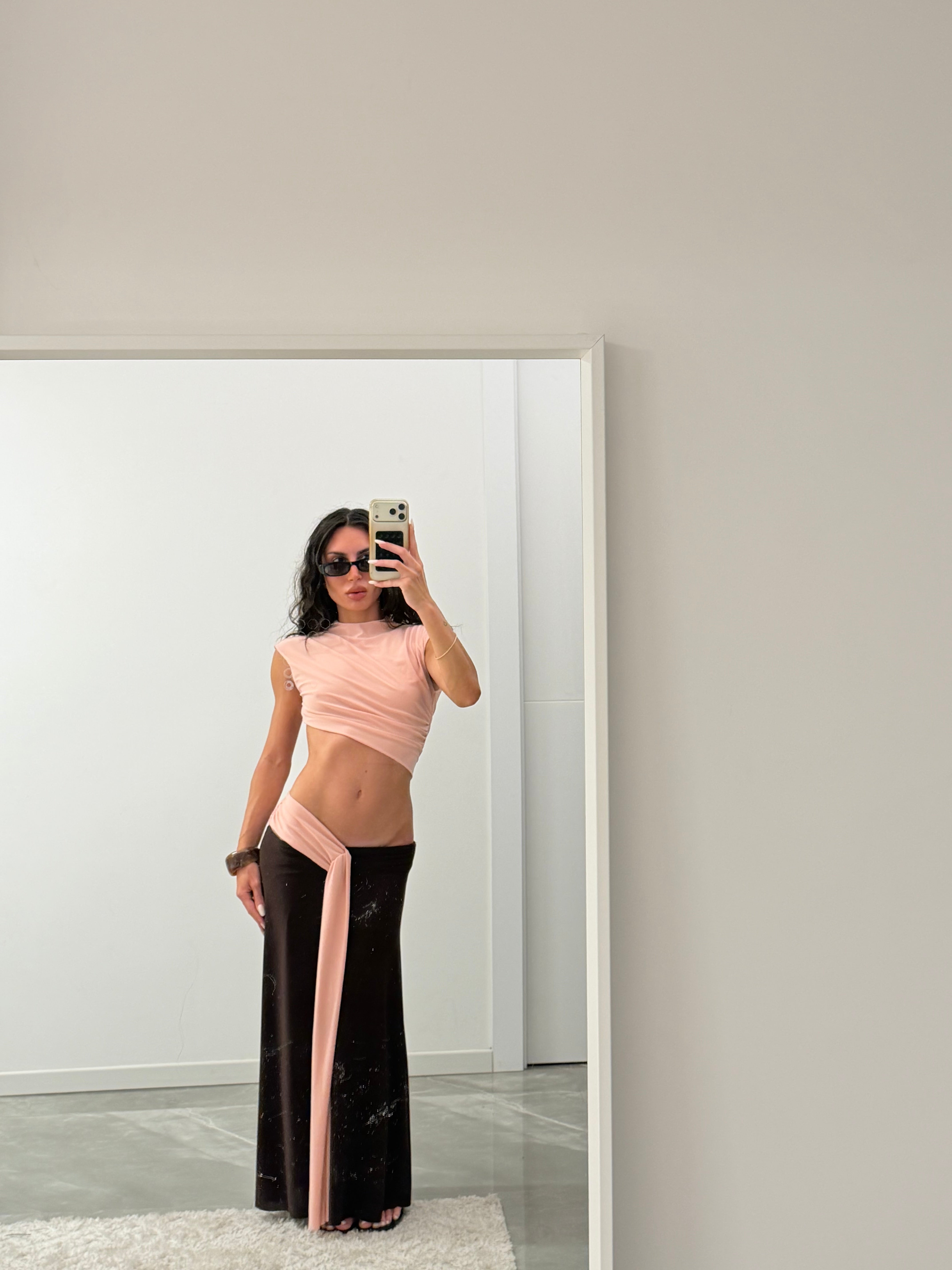 Asymmetric Cut-Out Maxi Dress
