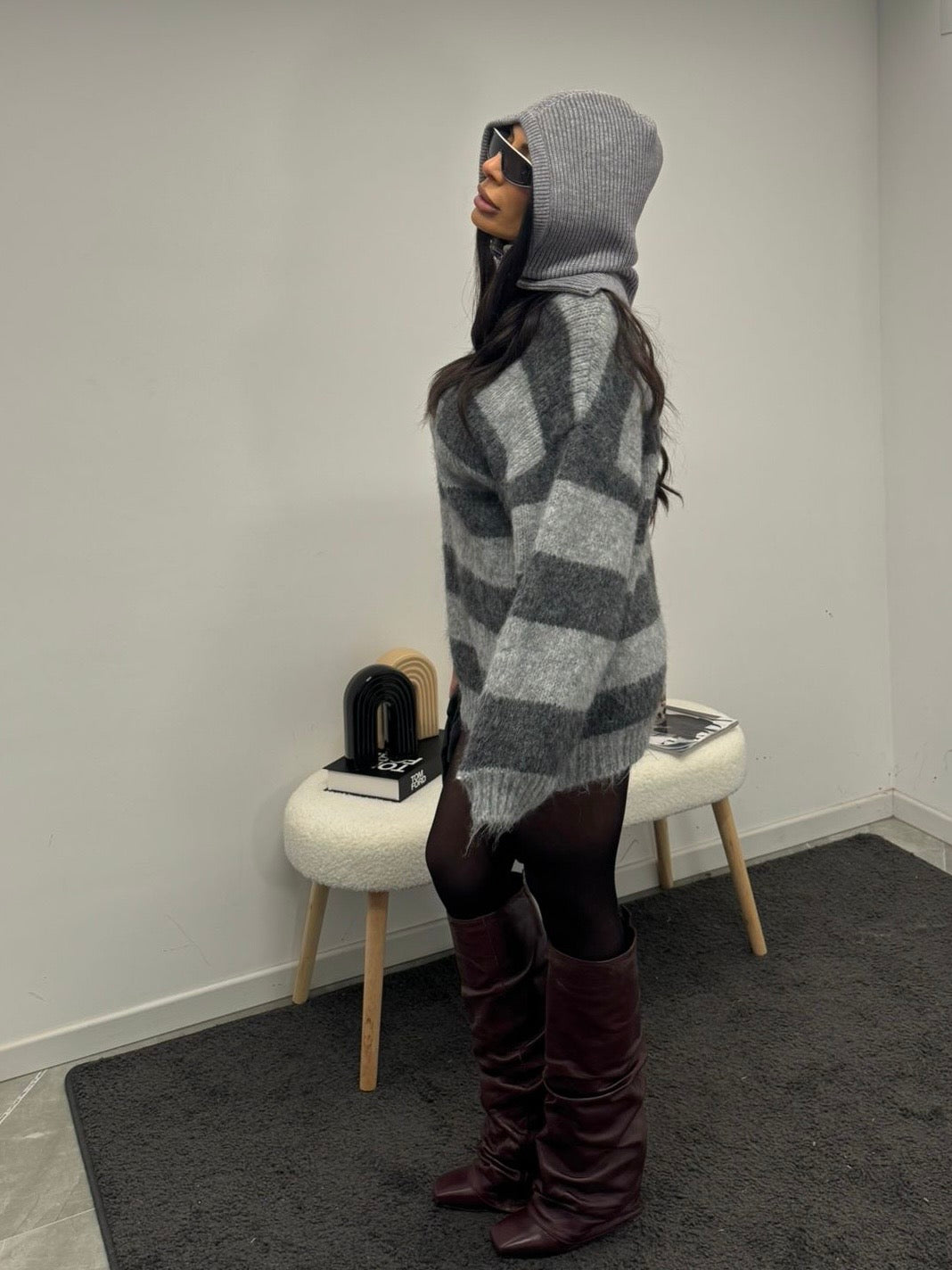 Maxi pull grey