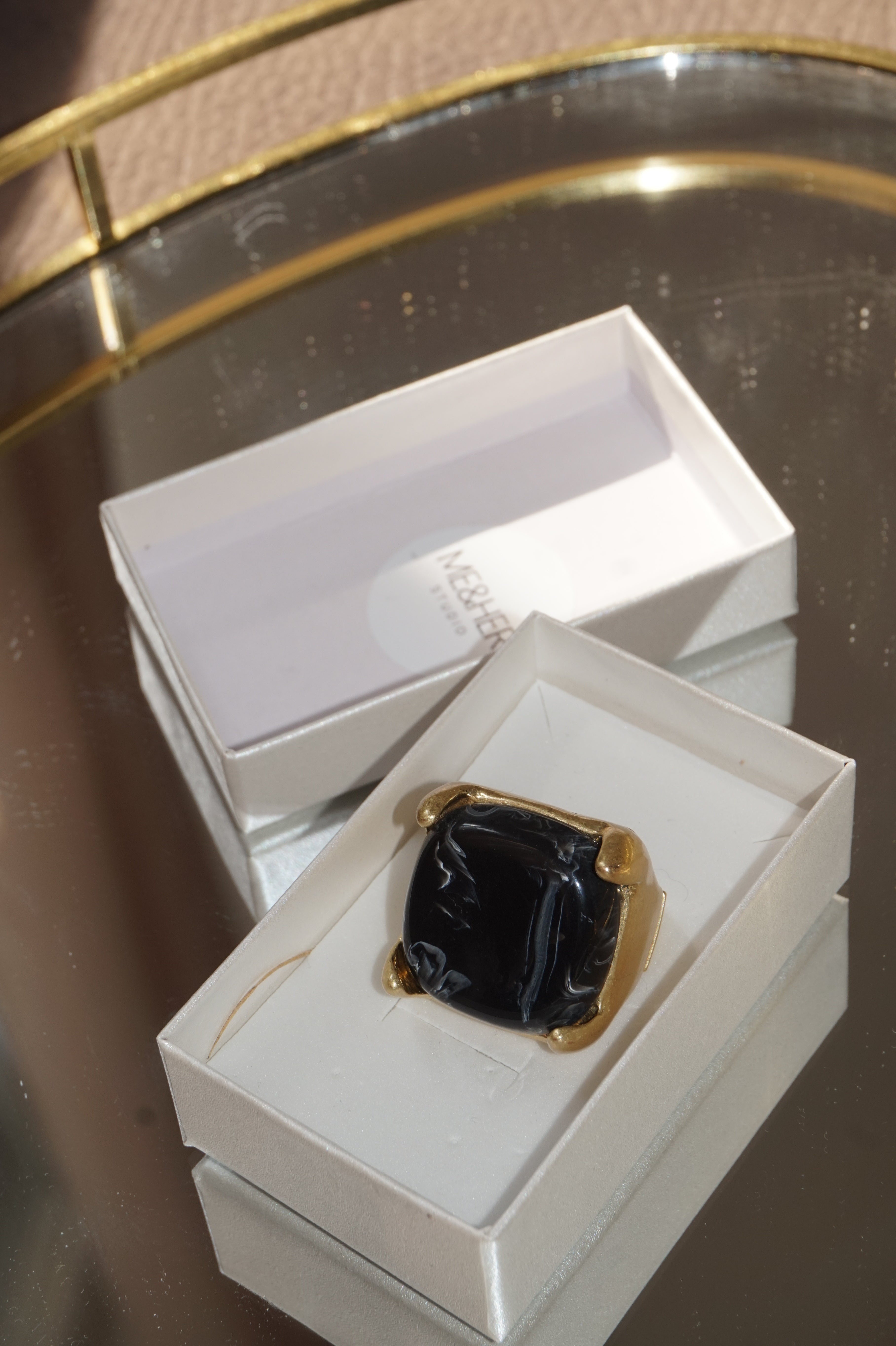 Ring stone black