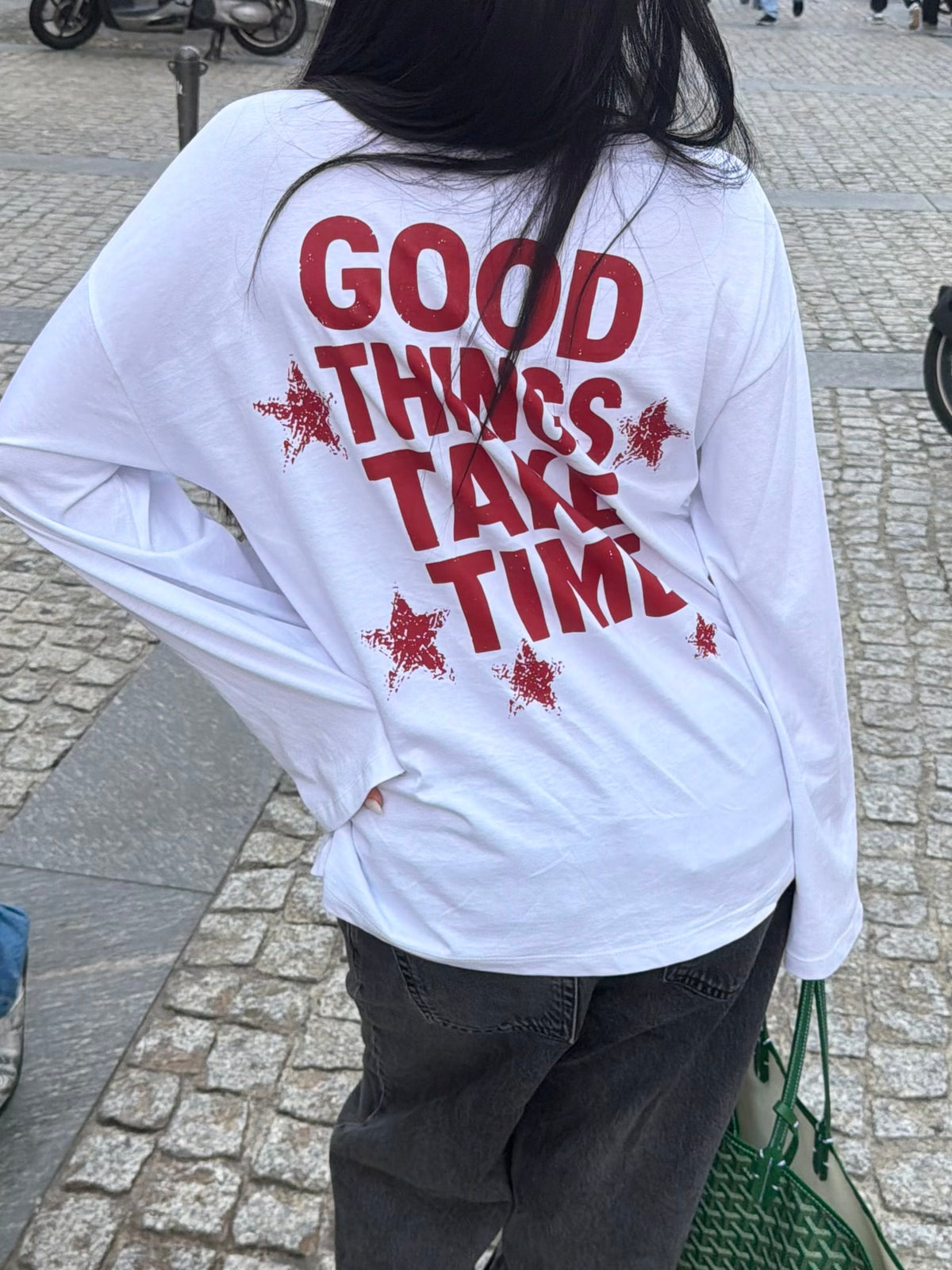 long sleeves red write
