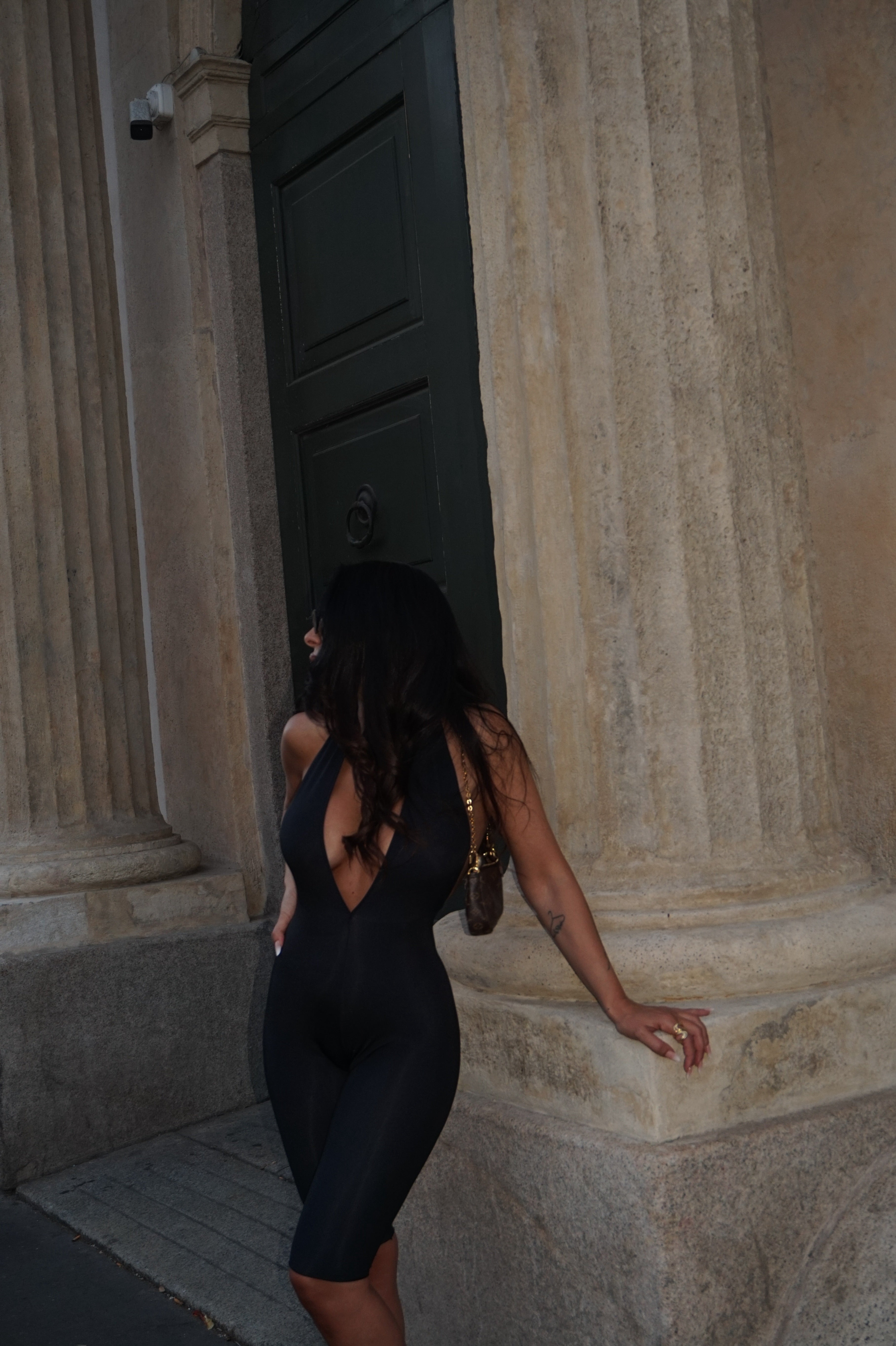 sculpt capri jumpsuit nero