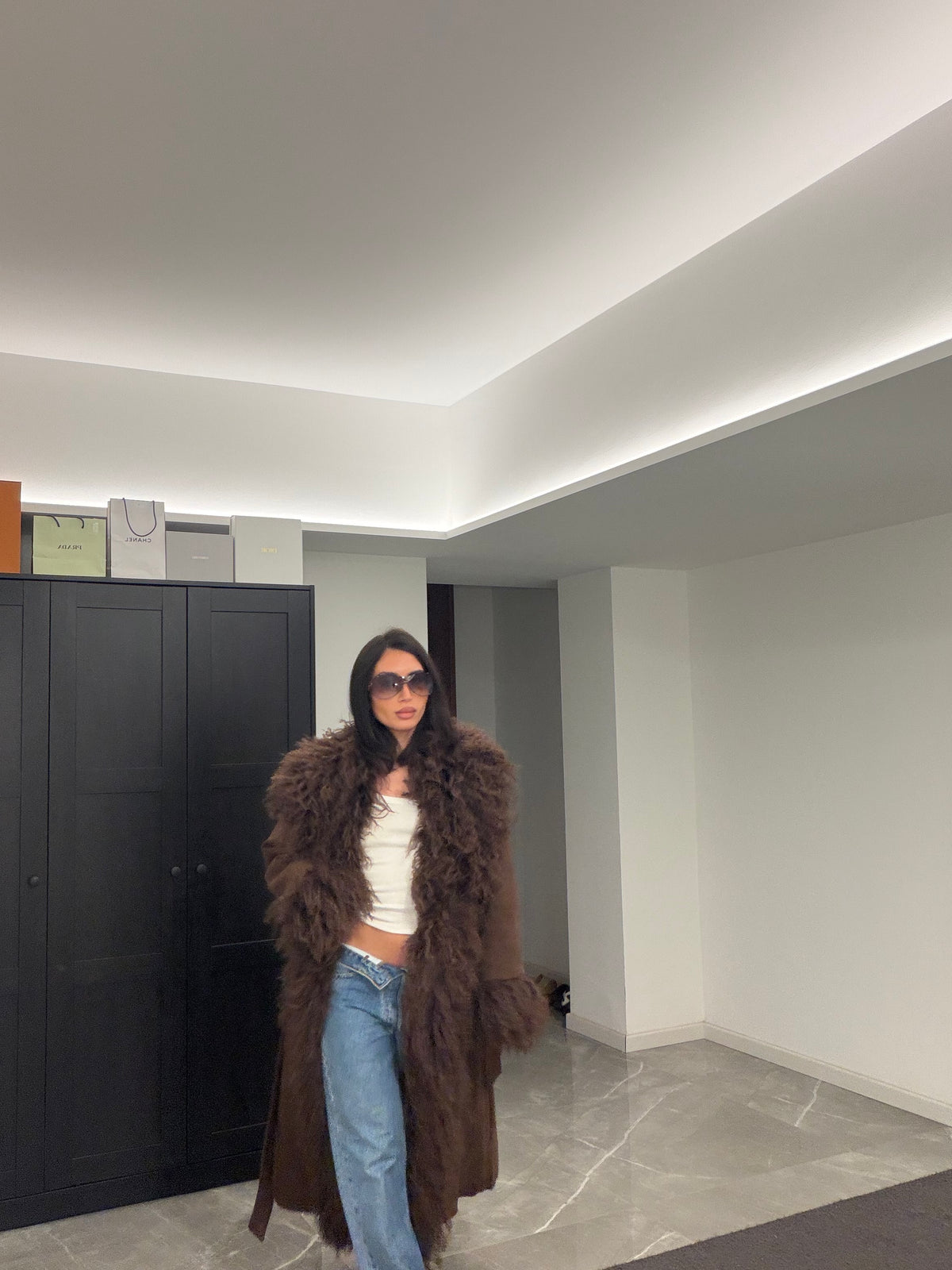 Manteau Suede Mongolia Coat Brown