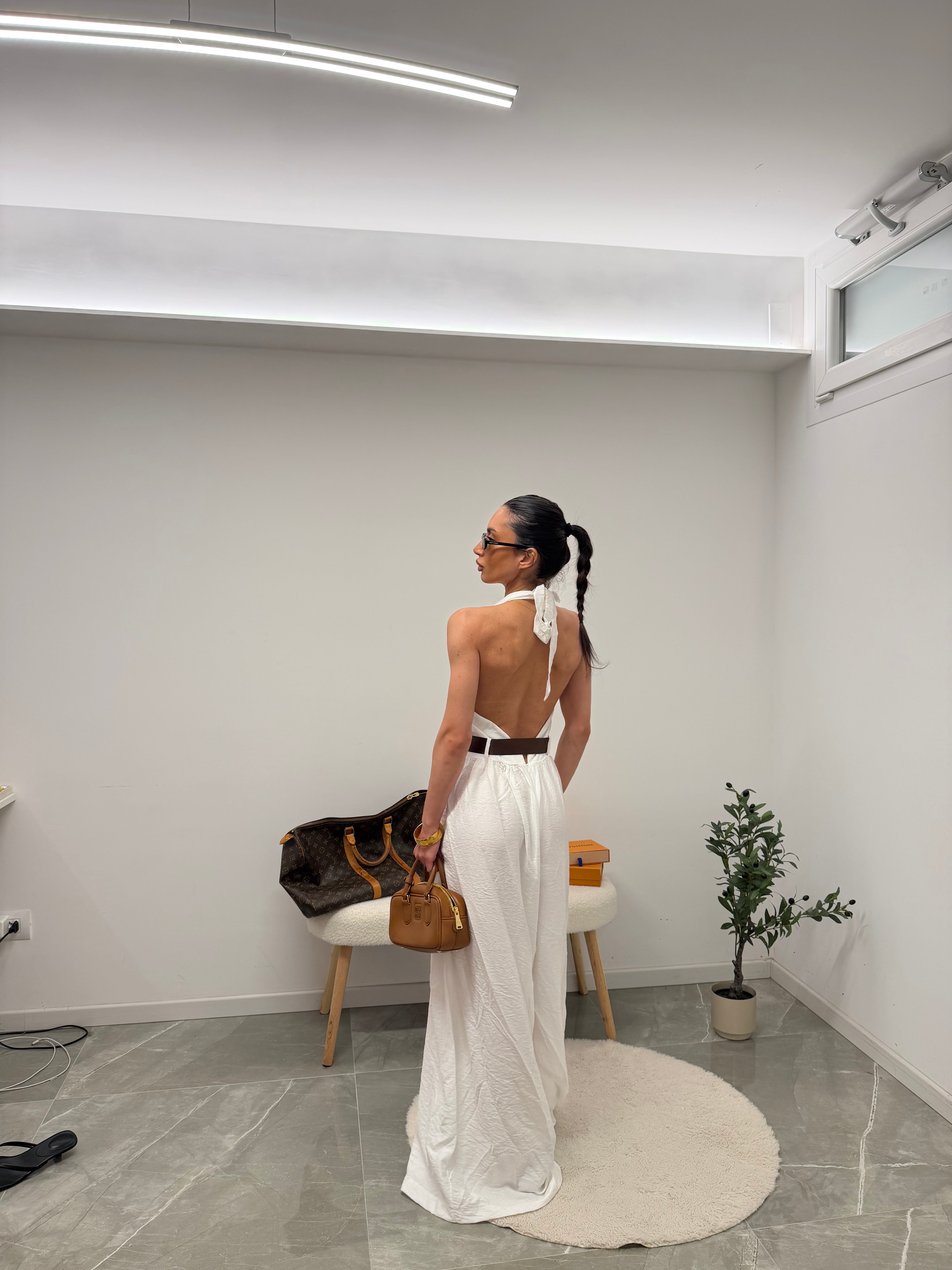 jumpsuit lino white