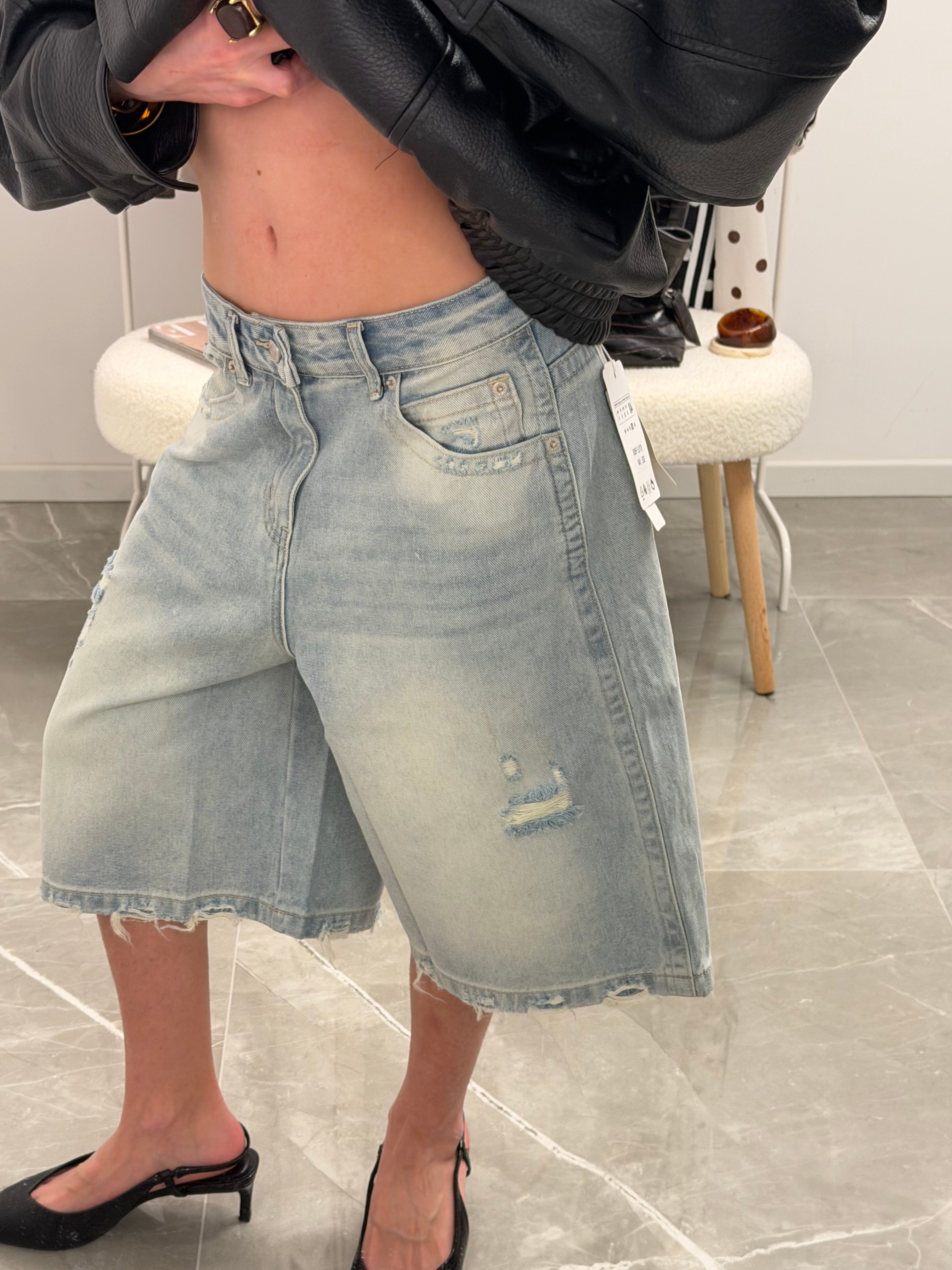 jorts ripped blue