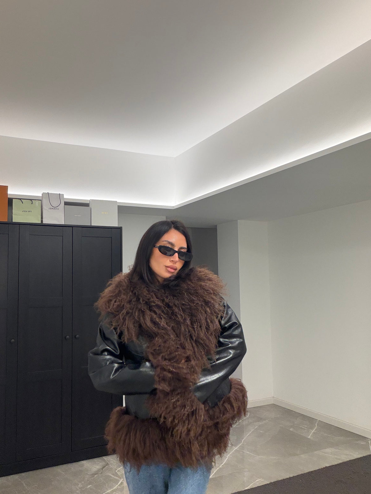 Mongolia Moto brown & black