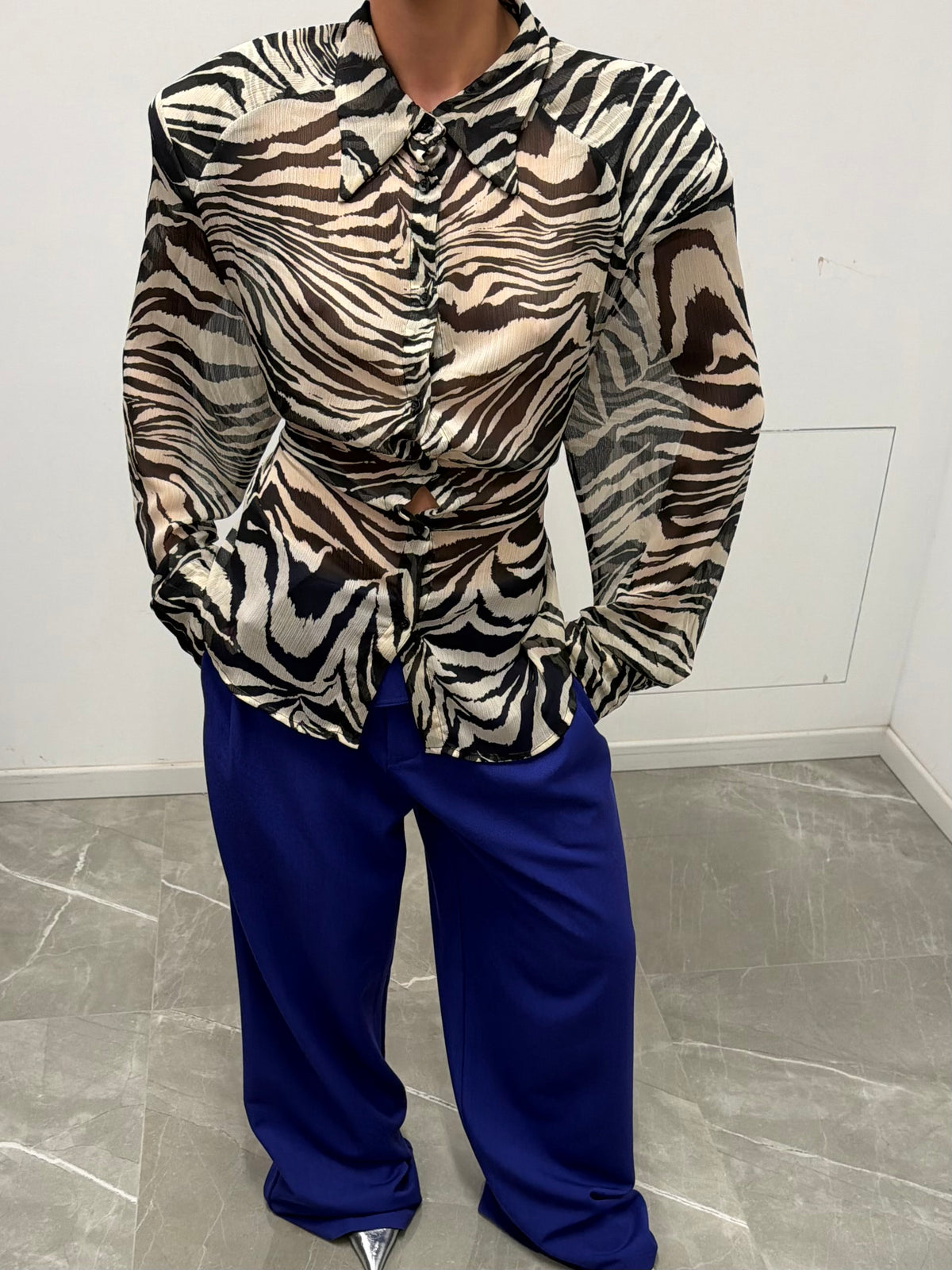 Camicia voile zebra