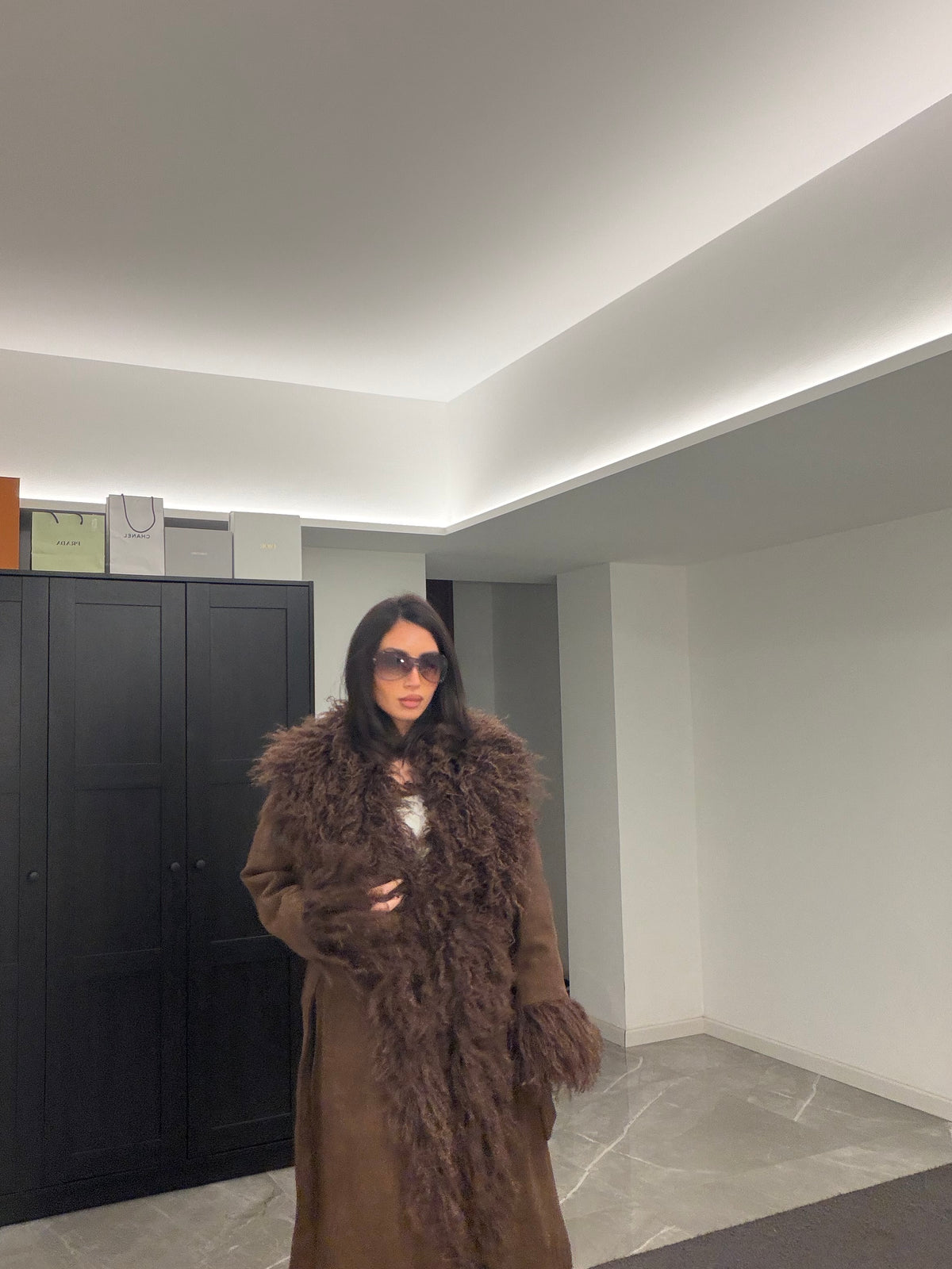 Manteau Suede Mongolia Coat Brown