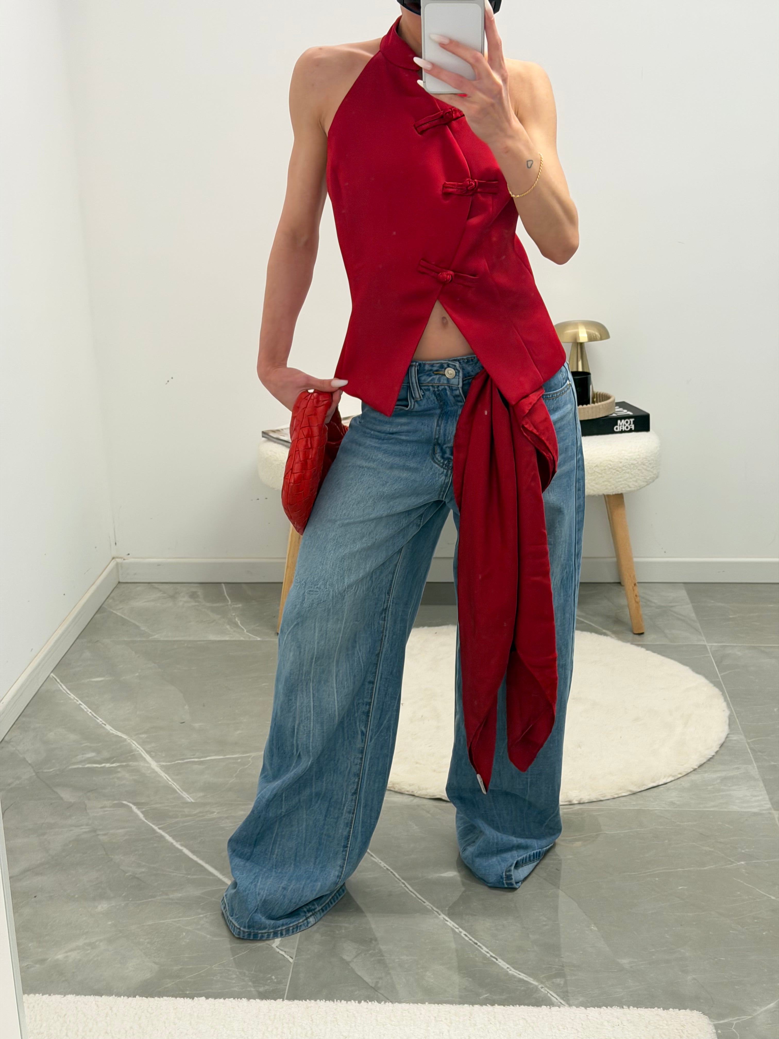 jeans denim baggy strass booty