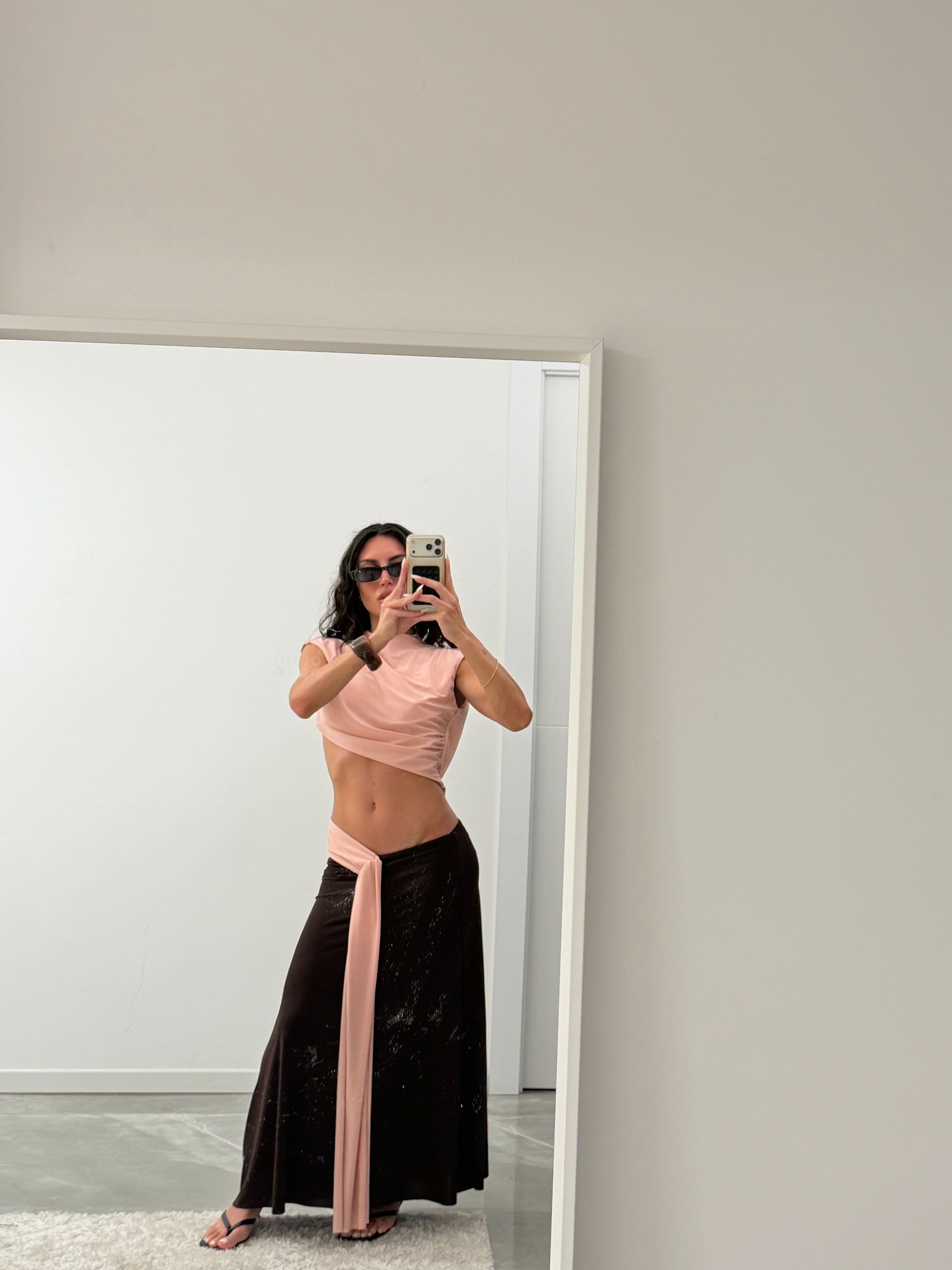 Asymmetric Cut-Out Maxi Dress