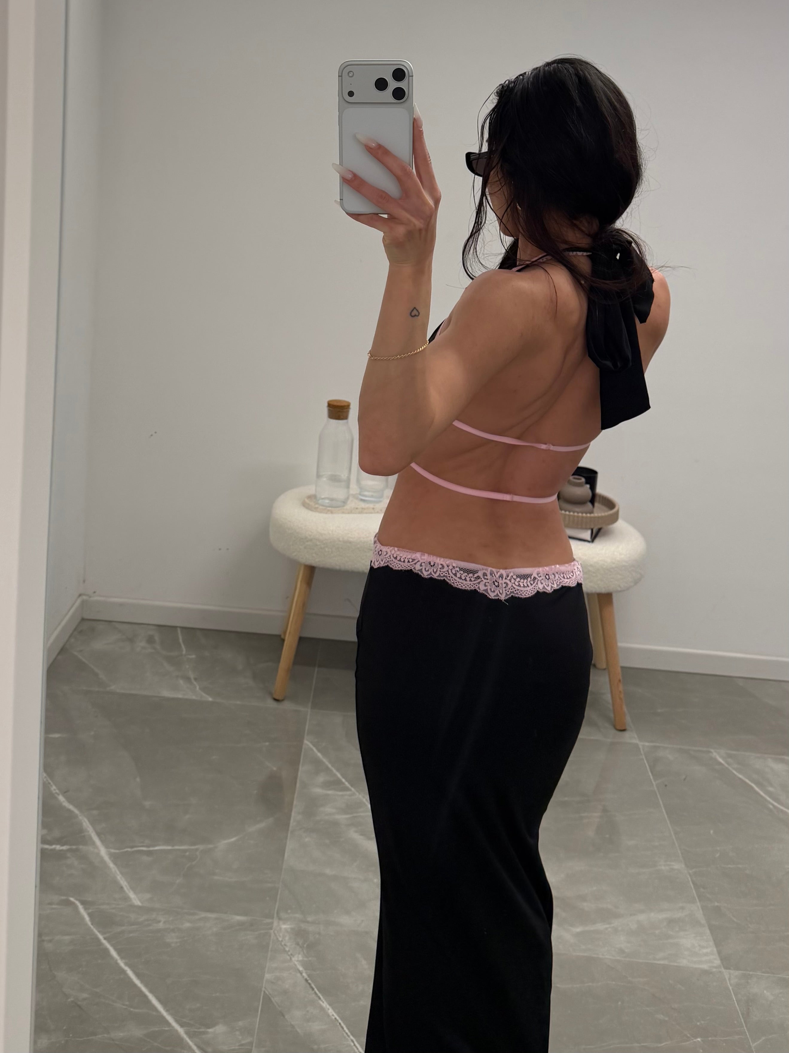 dress lace pink