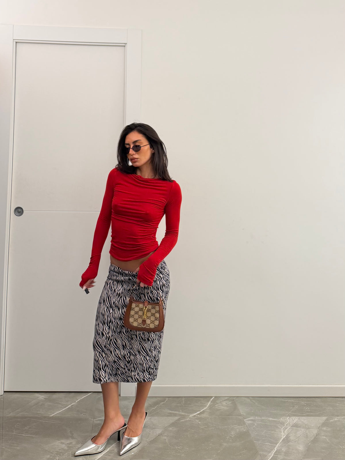 maglia cashmere red