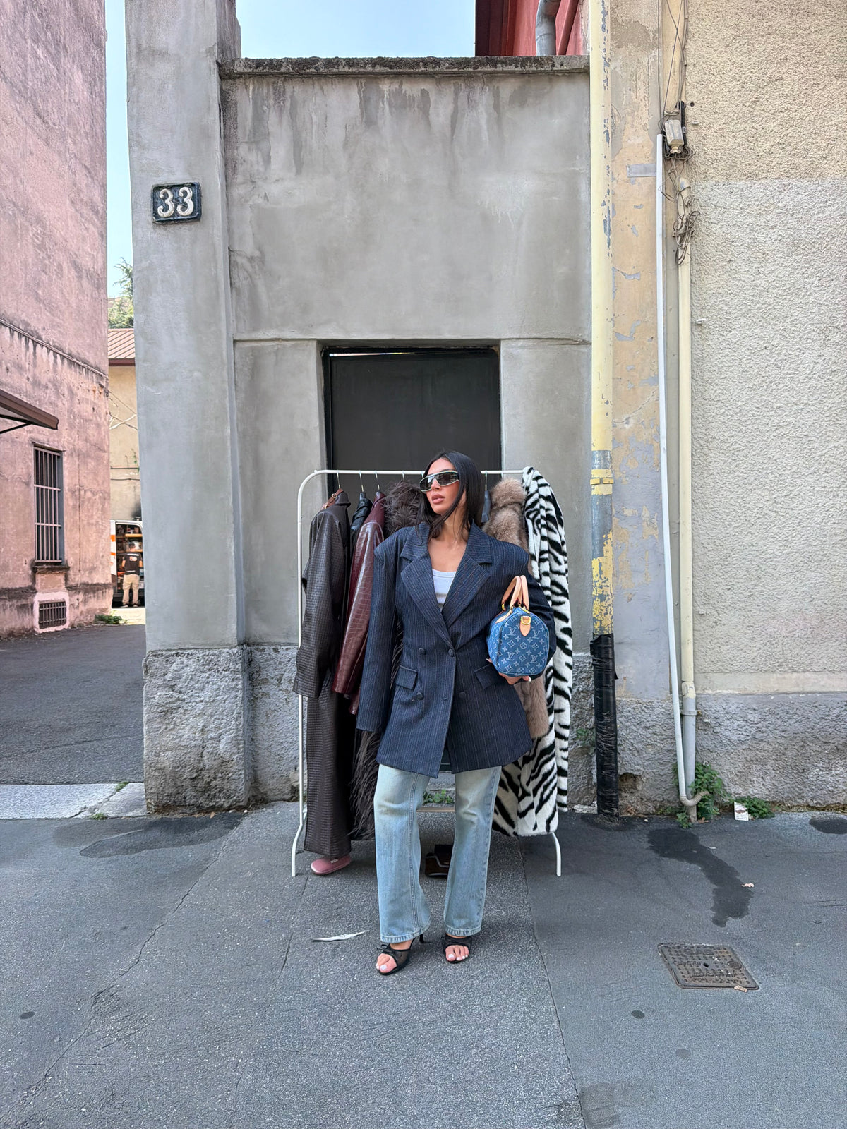 silhouette jacket gessato