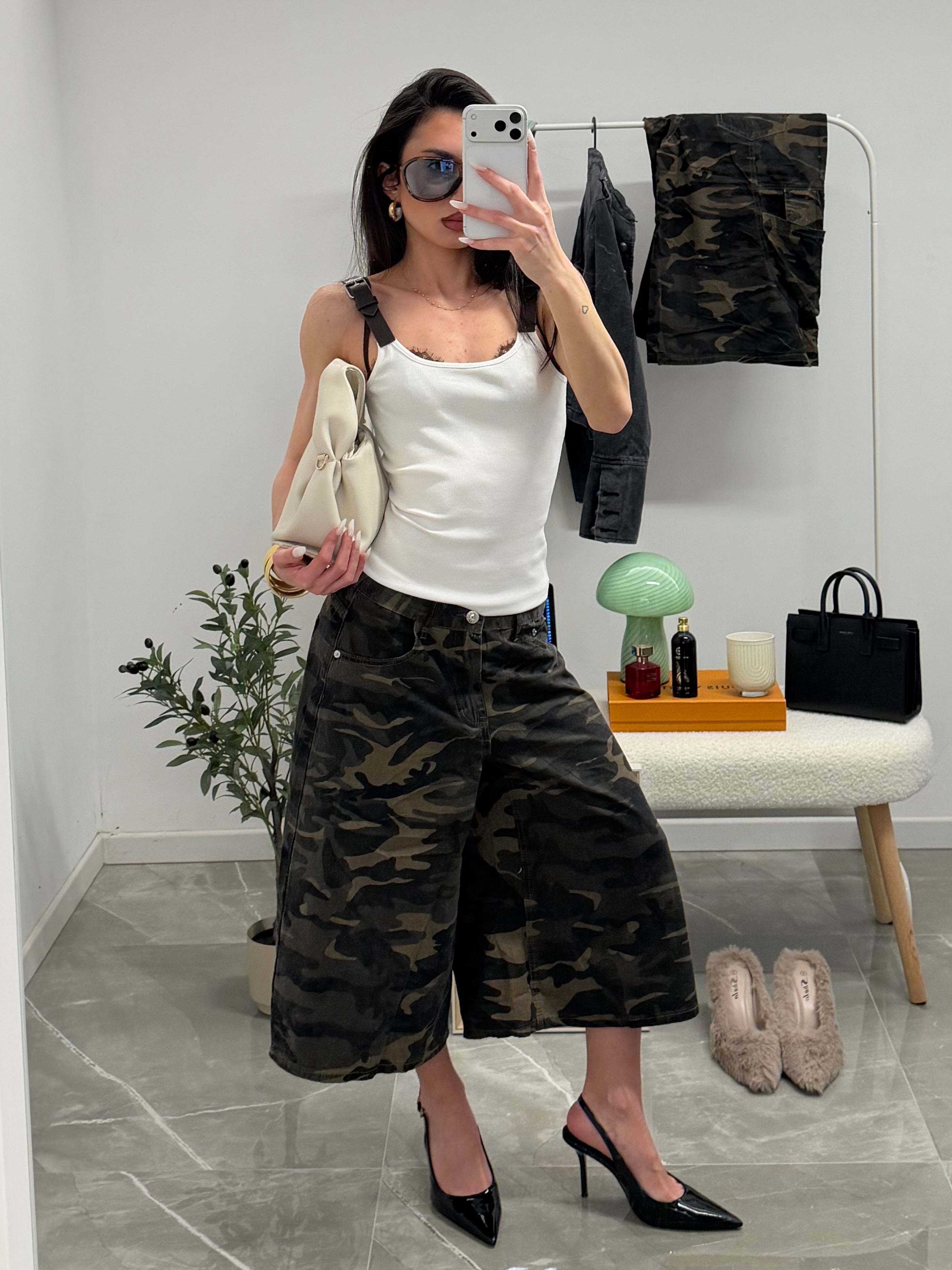 jorts camouflage oversized (military)