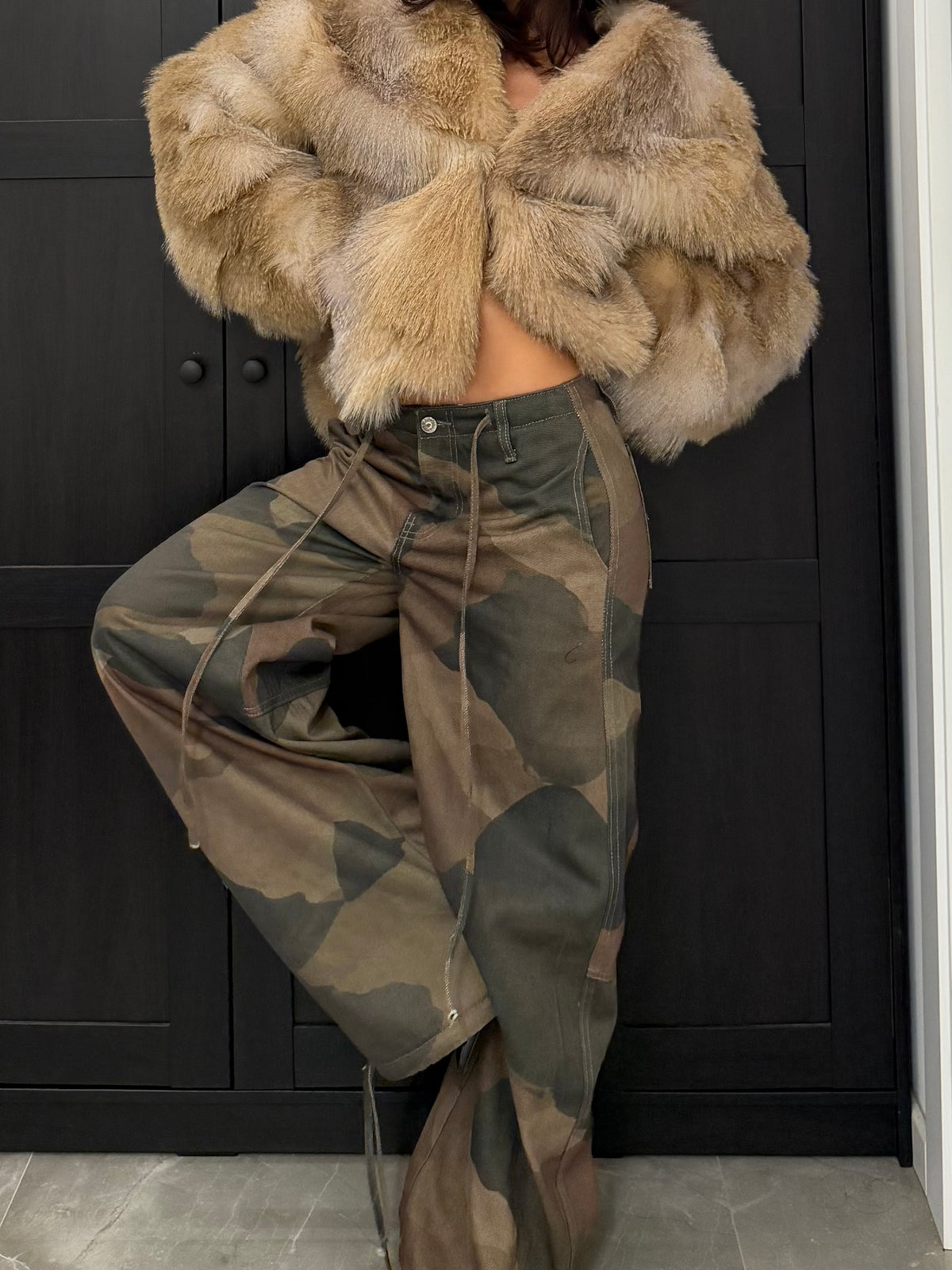 camo oversized pants