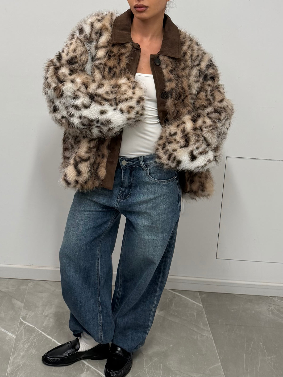 jacket in pelliccia animalier