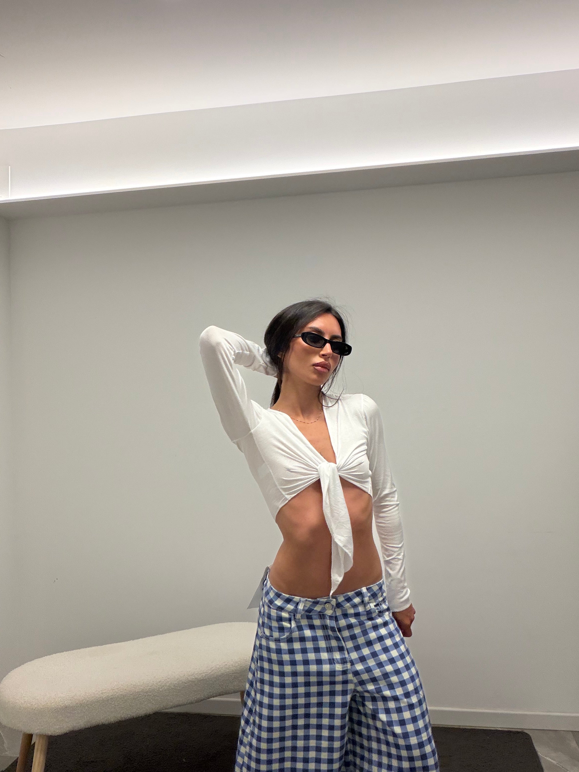 jorts checked blu