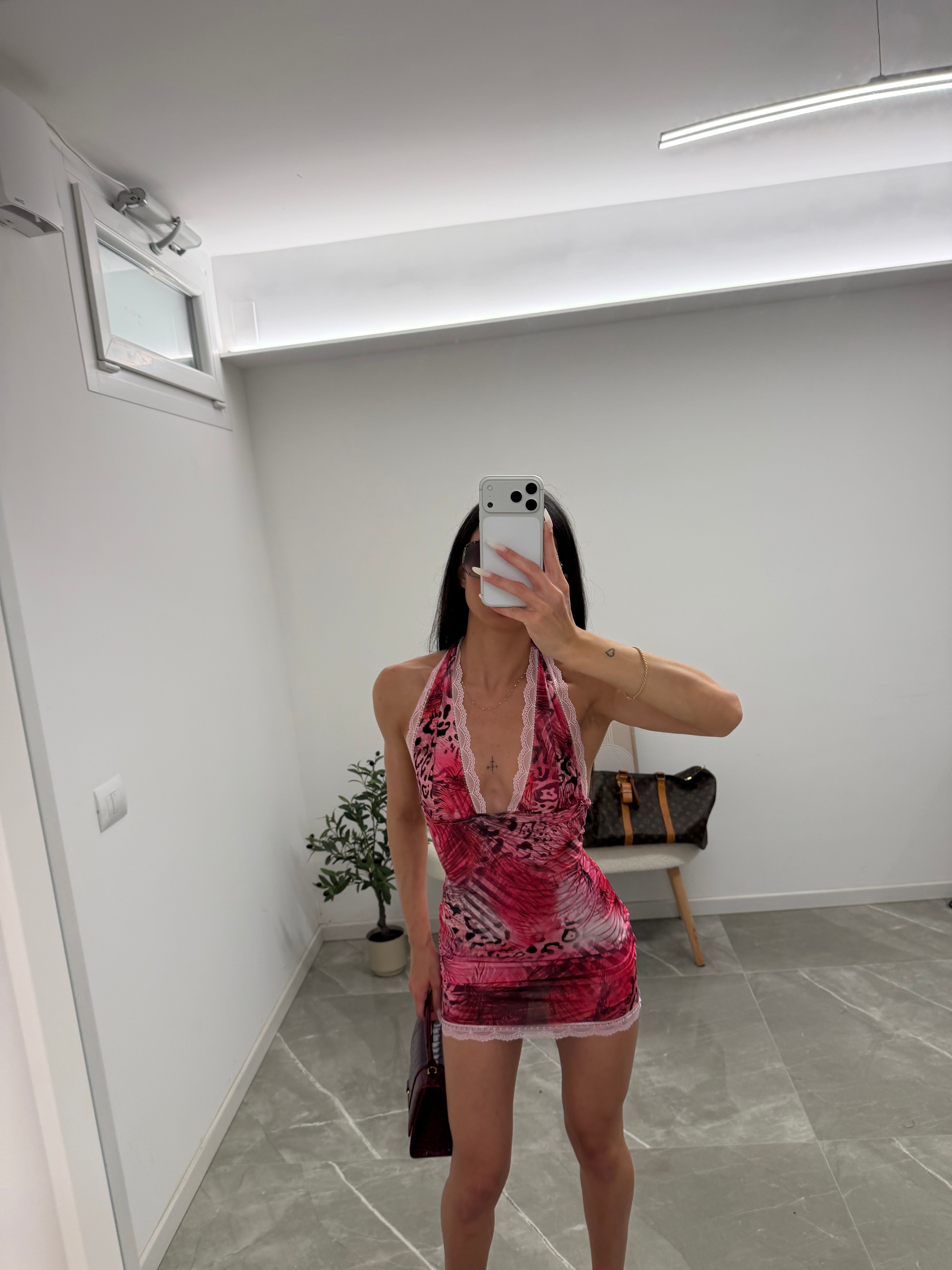 pink animalier dress