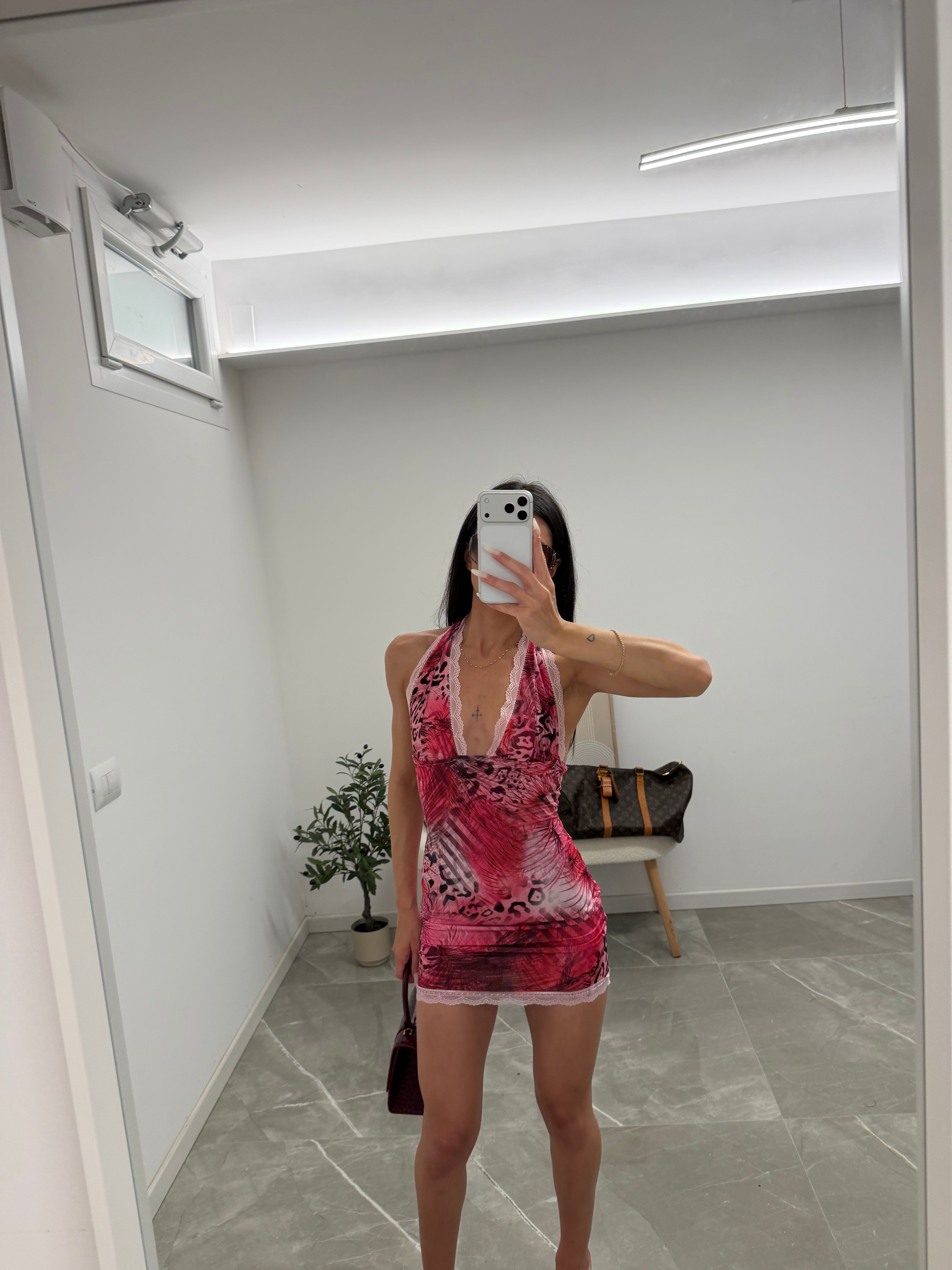 pink animalier dress