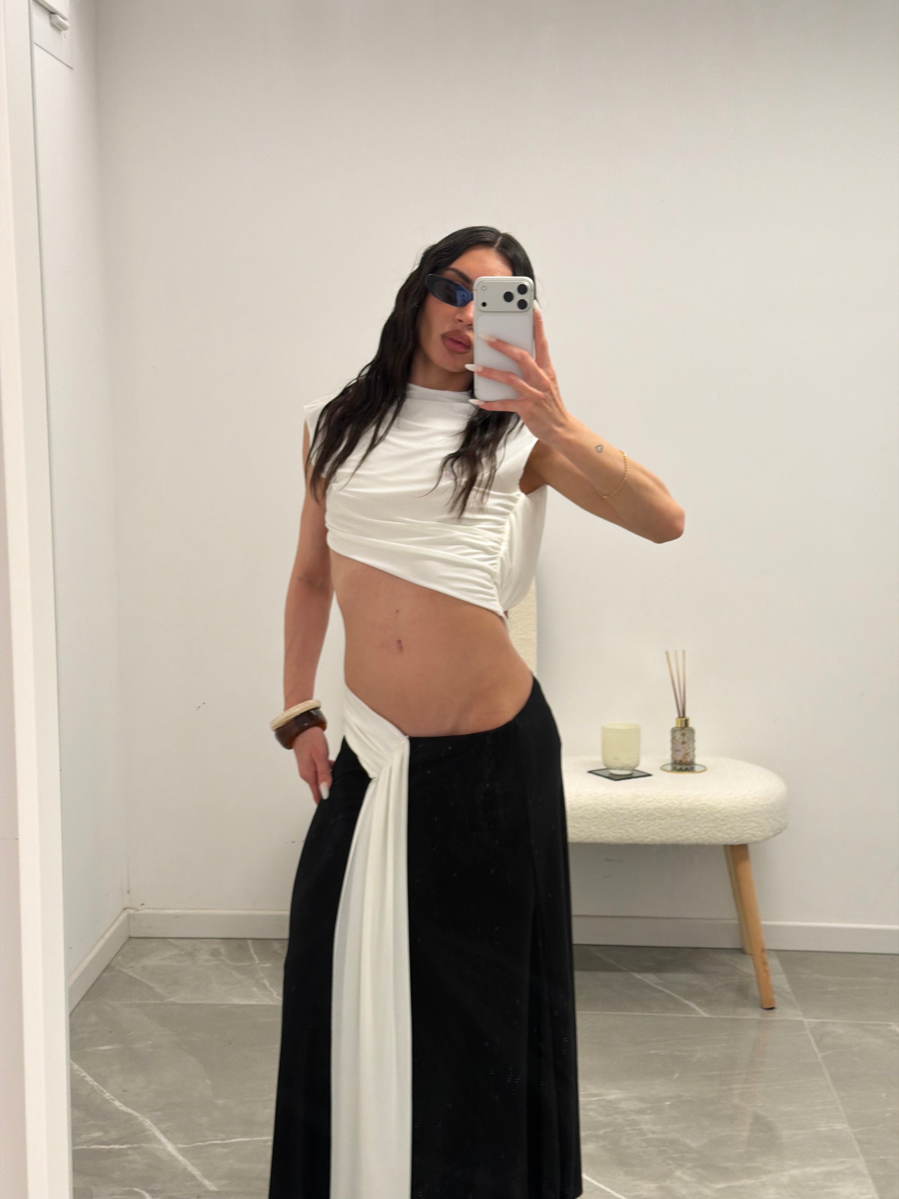 Asymmetric Cut-Out Maxi Dress