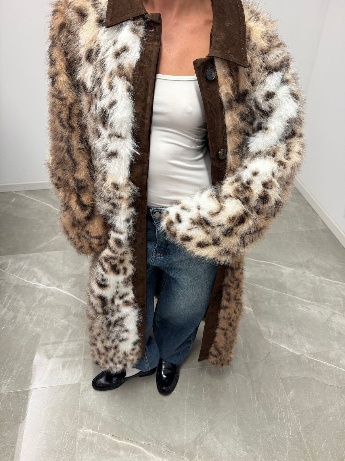 Long coat animalier