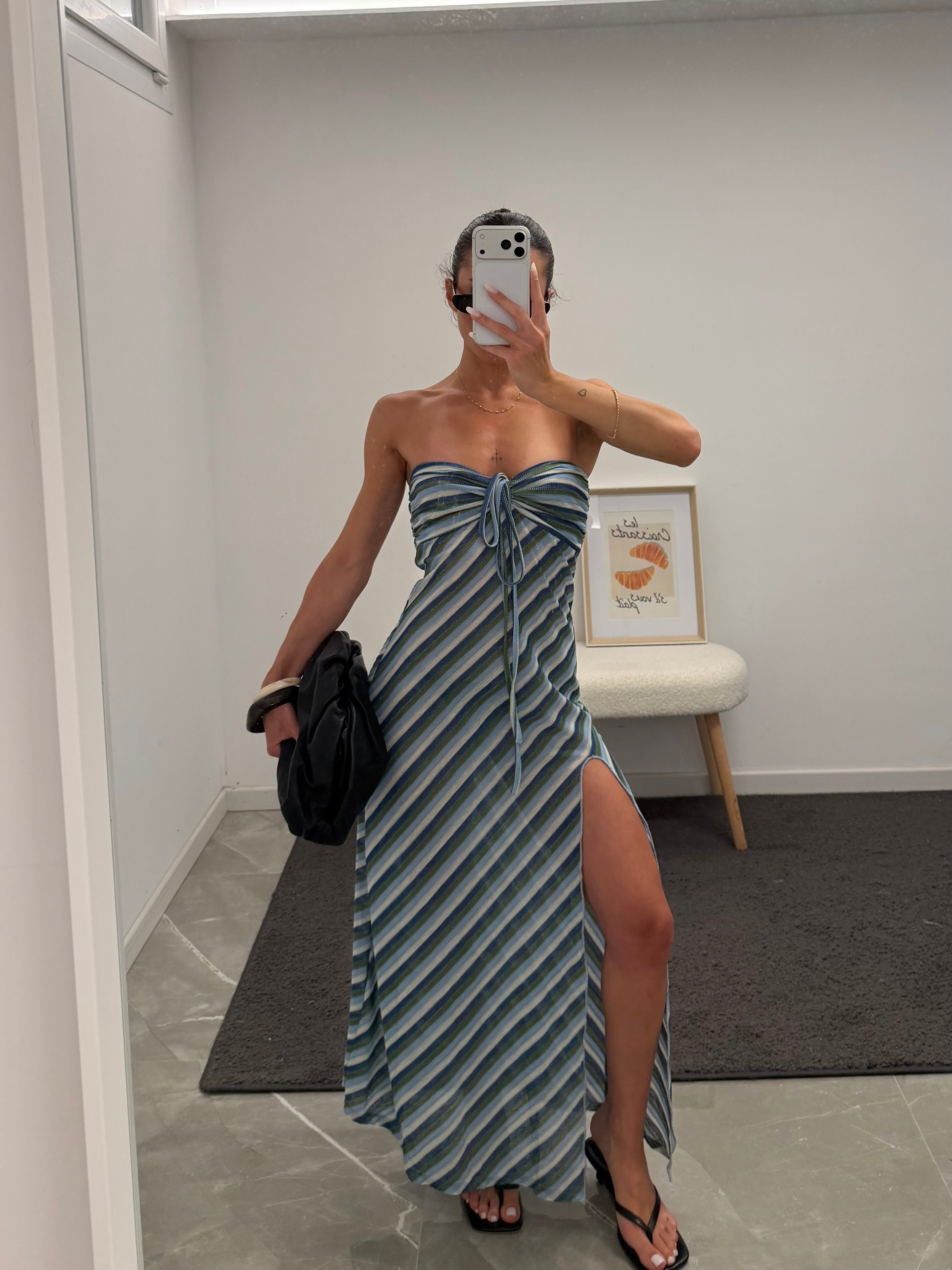 maxi long dress blue