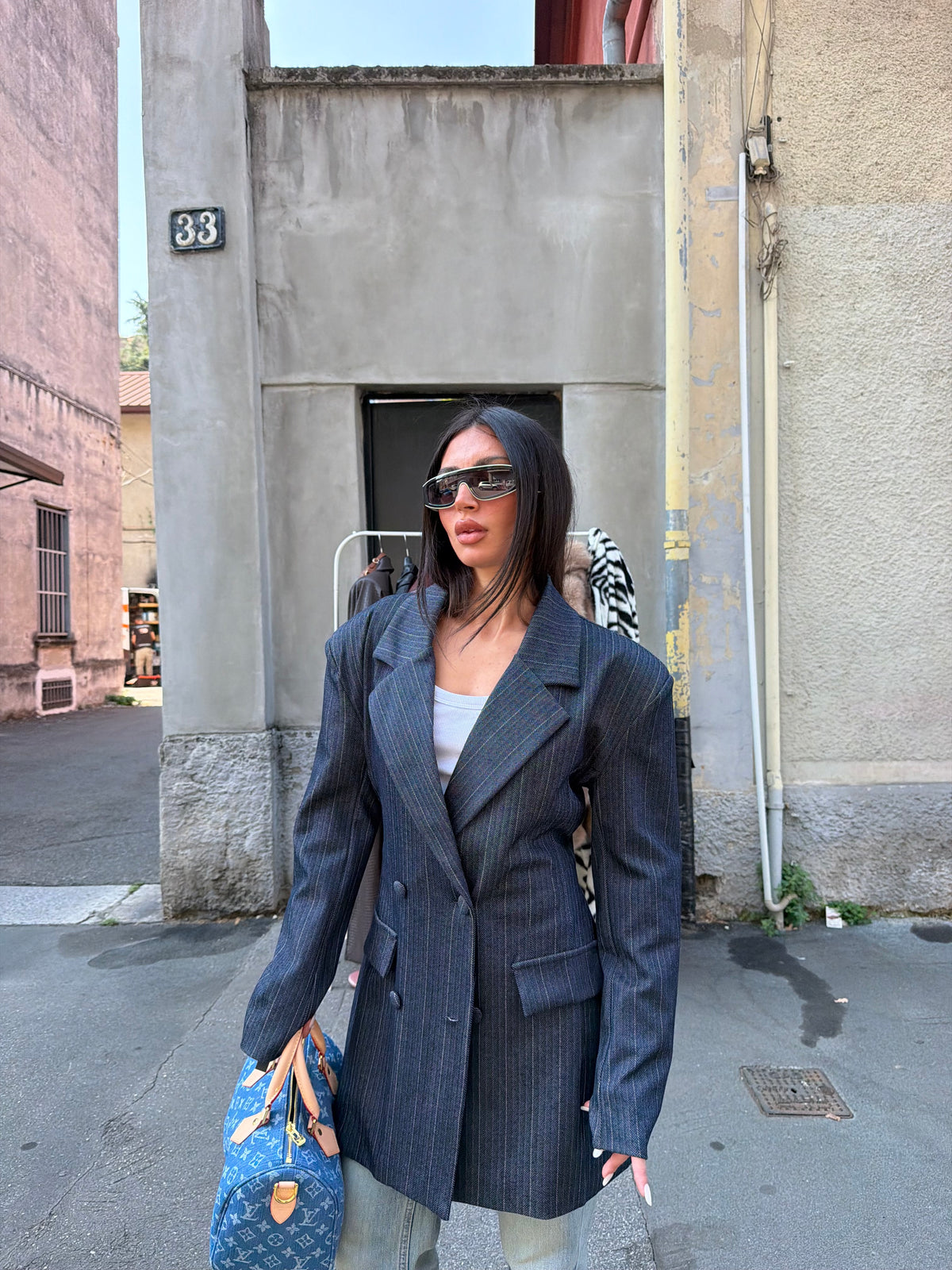 silhouette jacket gessato
