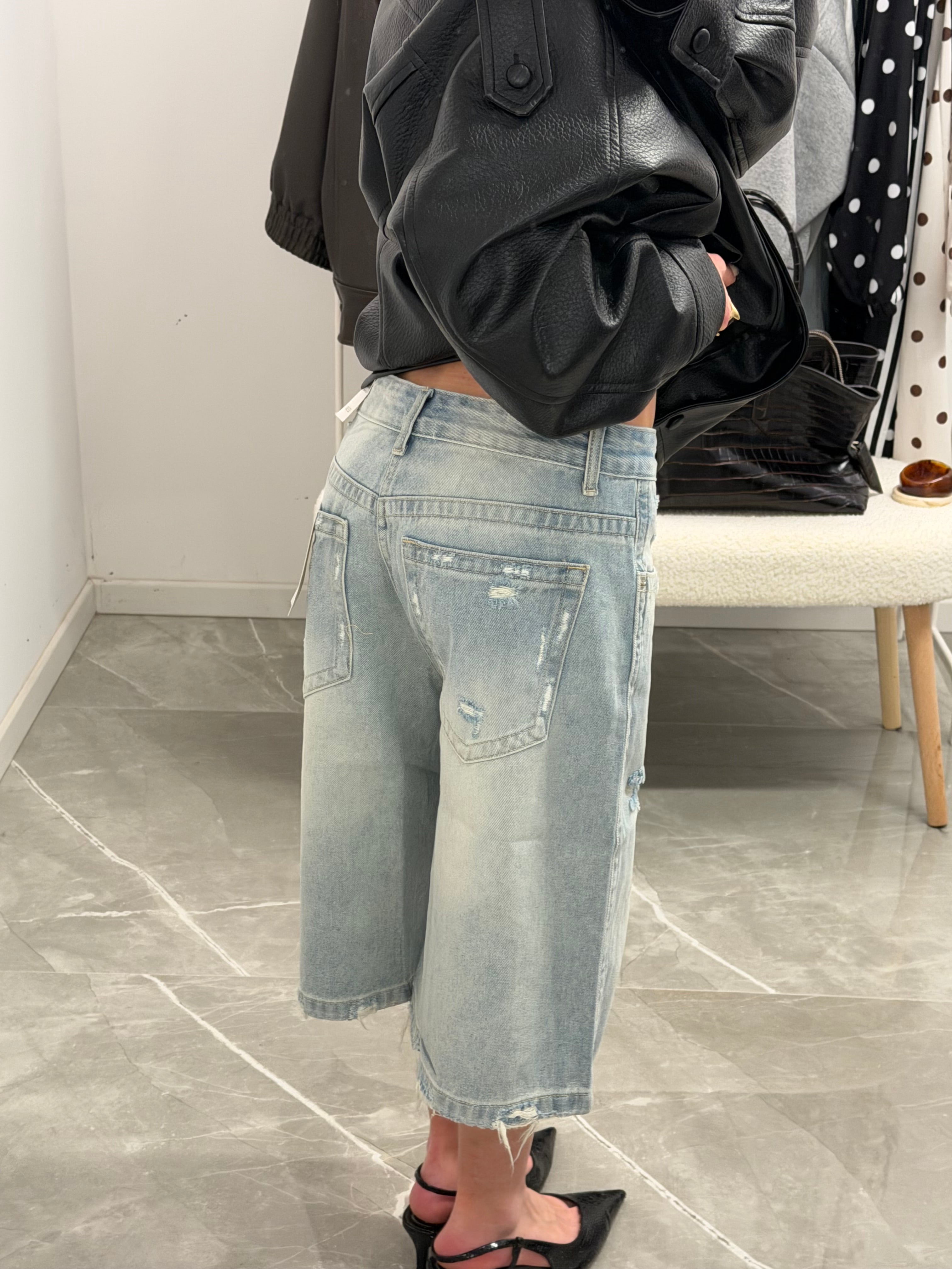 jorts ripped blue